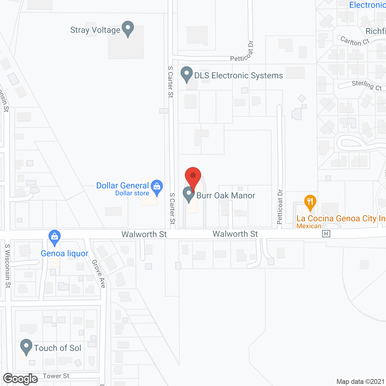Burr Oak Manor in google map