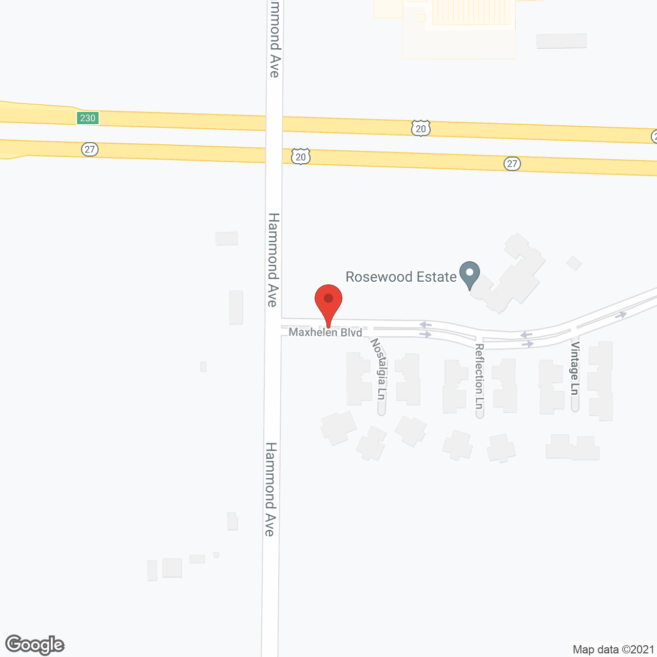 Rosewood Estate in google map