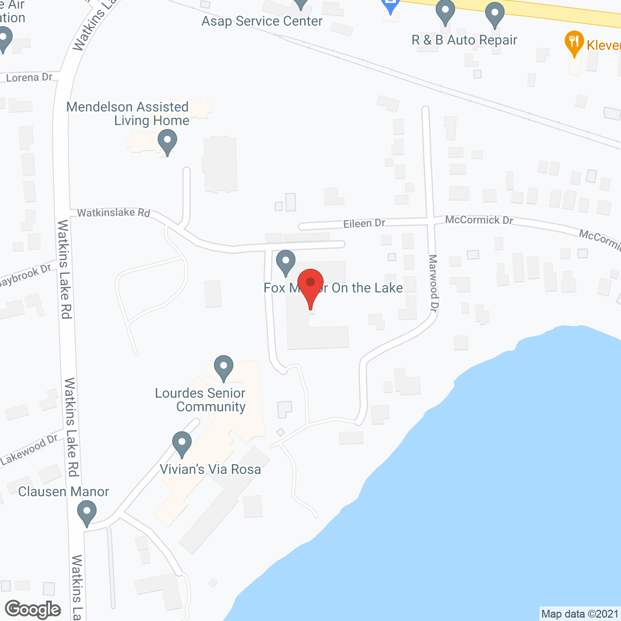Lourdes Senior Community in google map