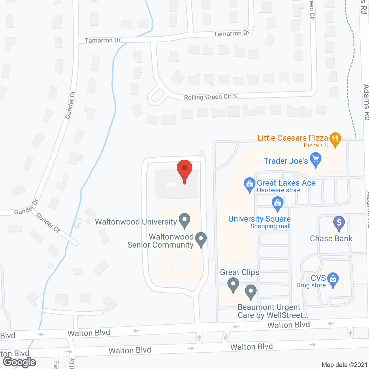 Waltonwood Senior Community in google map