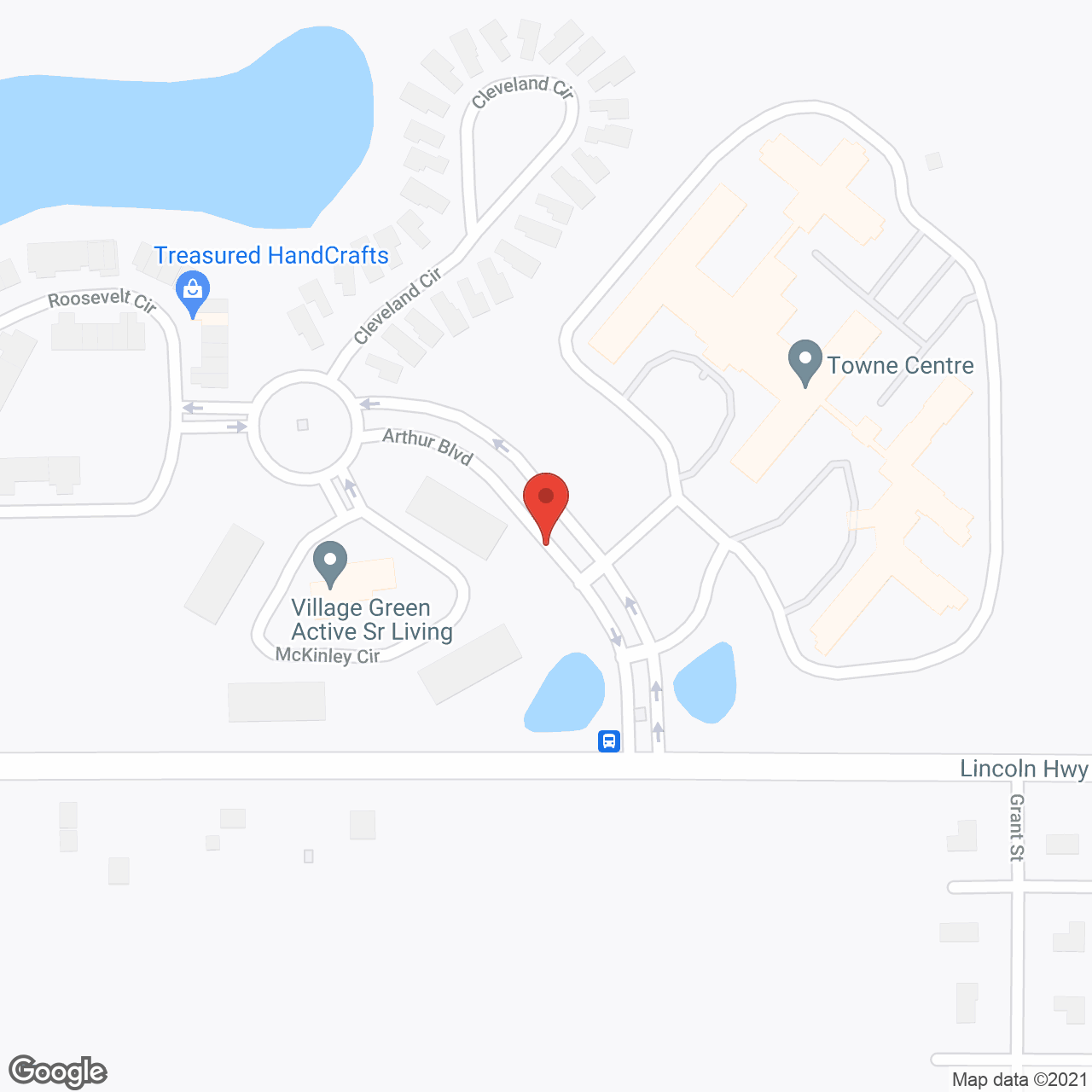 Towne Centre in google map