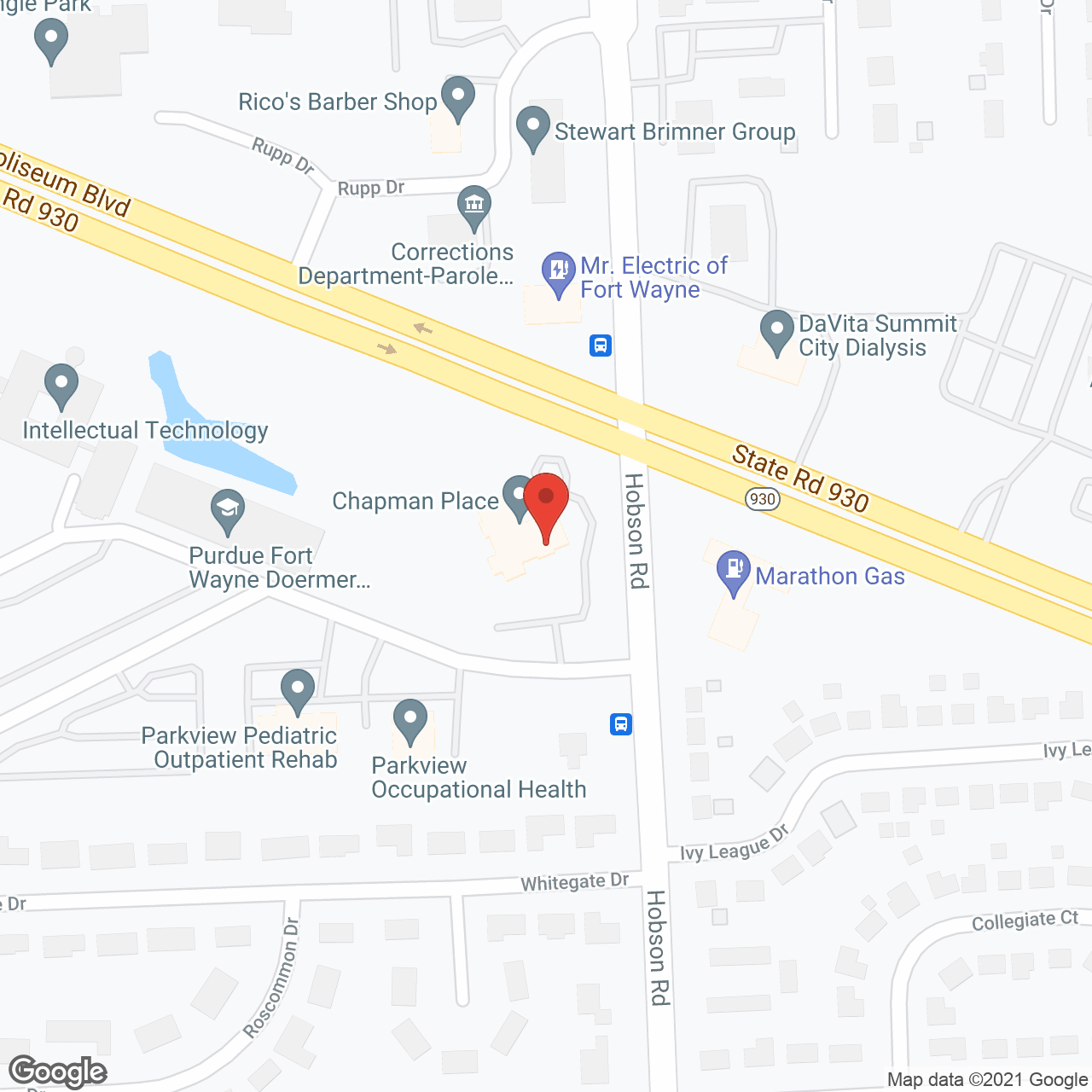 Chapman Place in google map