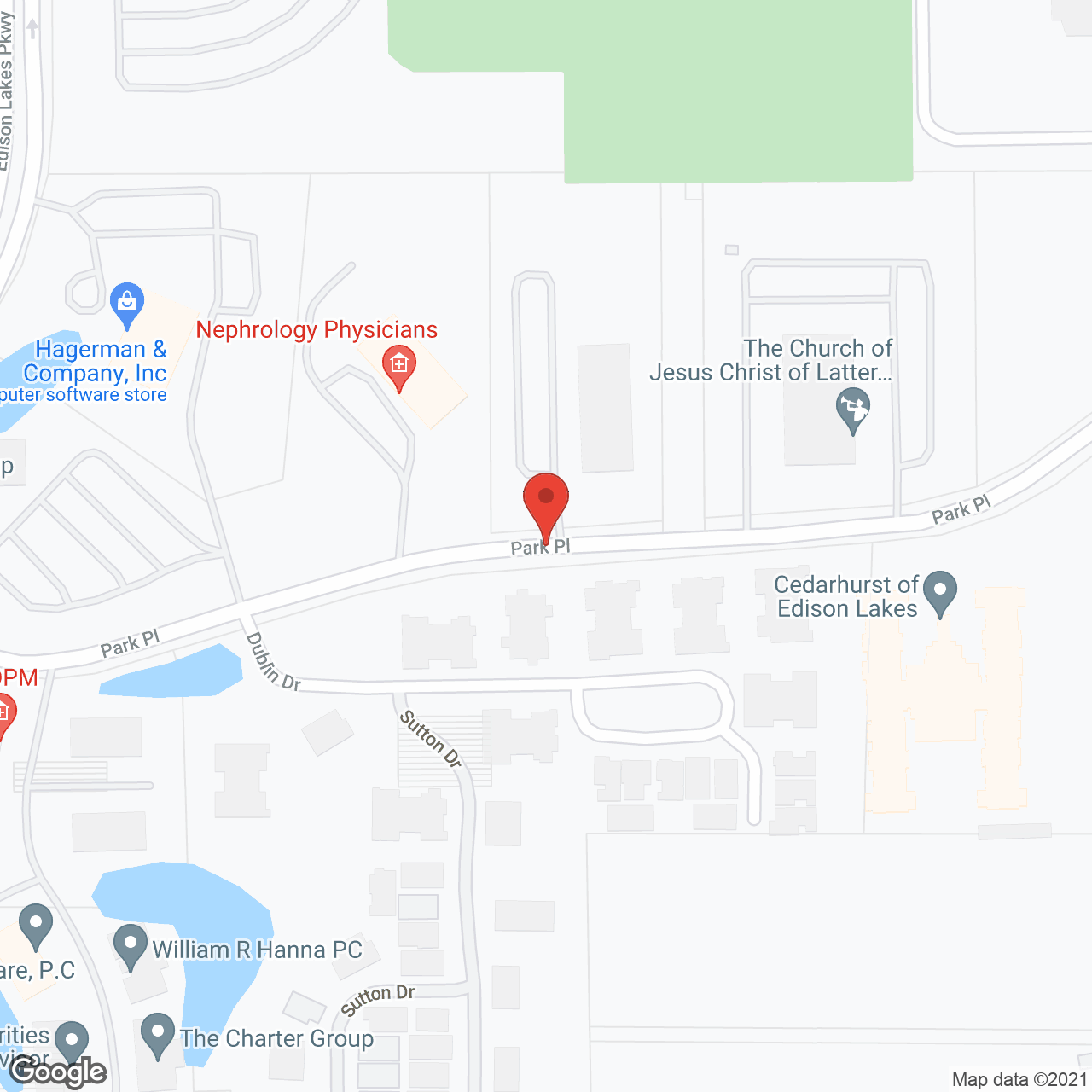 Cedarhurst of Edison Lakes in google map