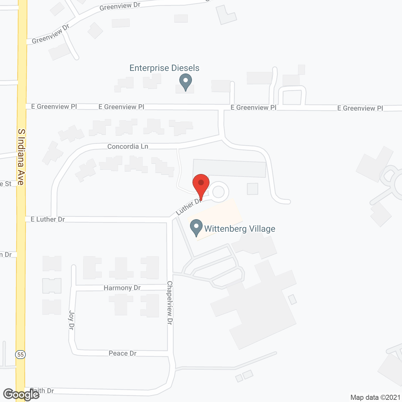 Wittenberg Village,  a CCRC in google map