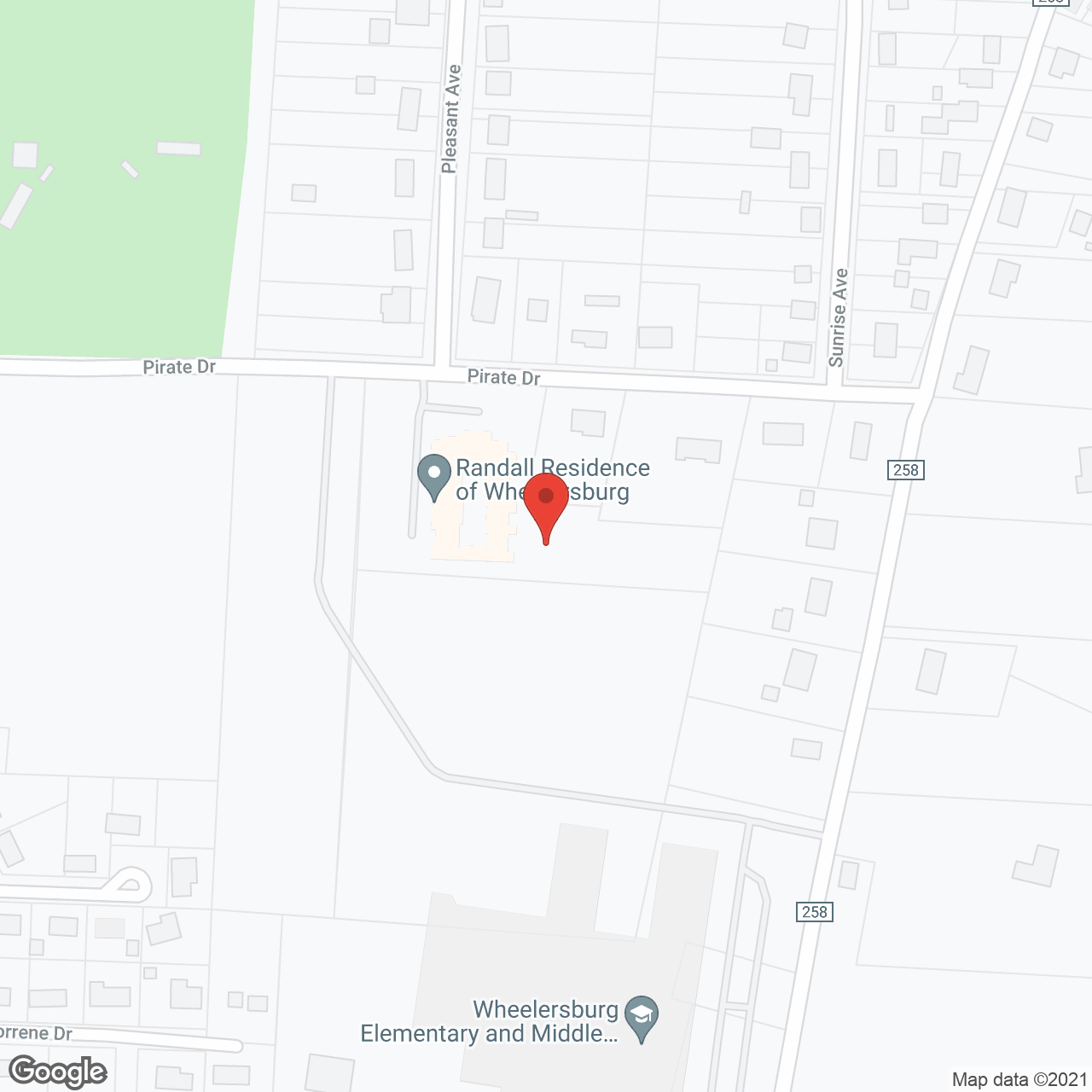 Randall Residence of Wheelersburg in google map