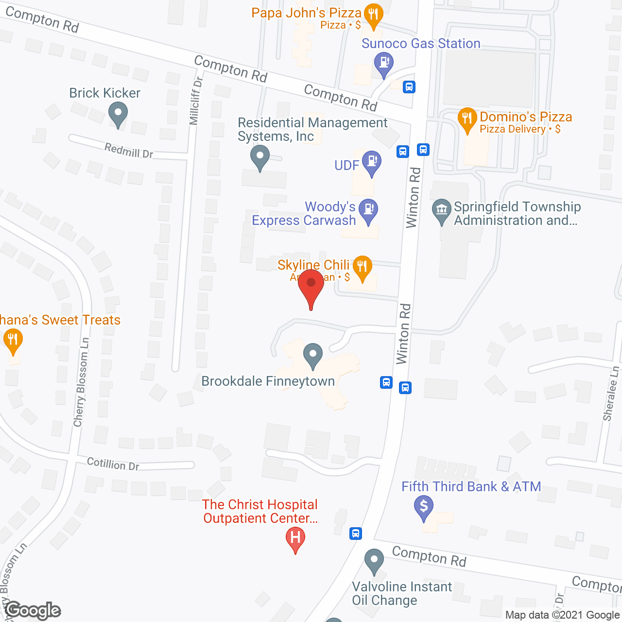 Brookdale Finneytown in google map