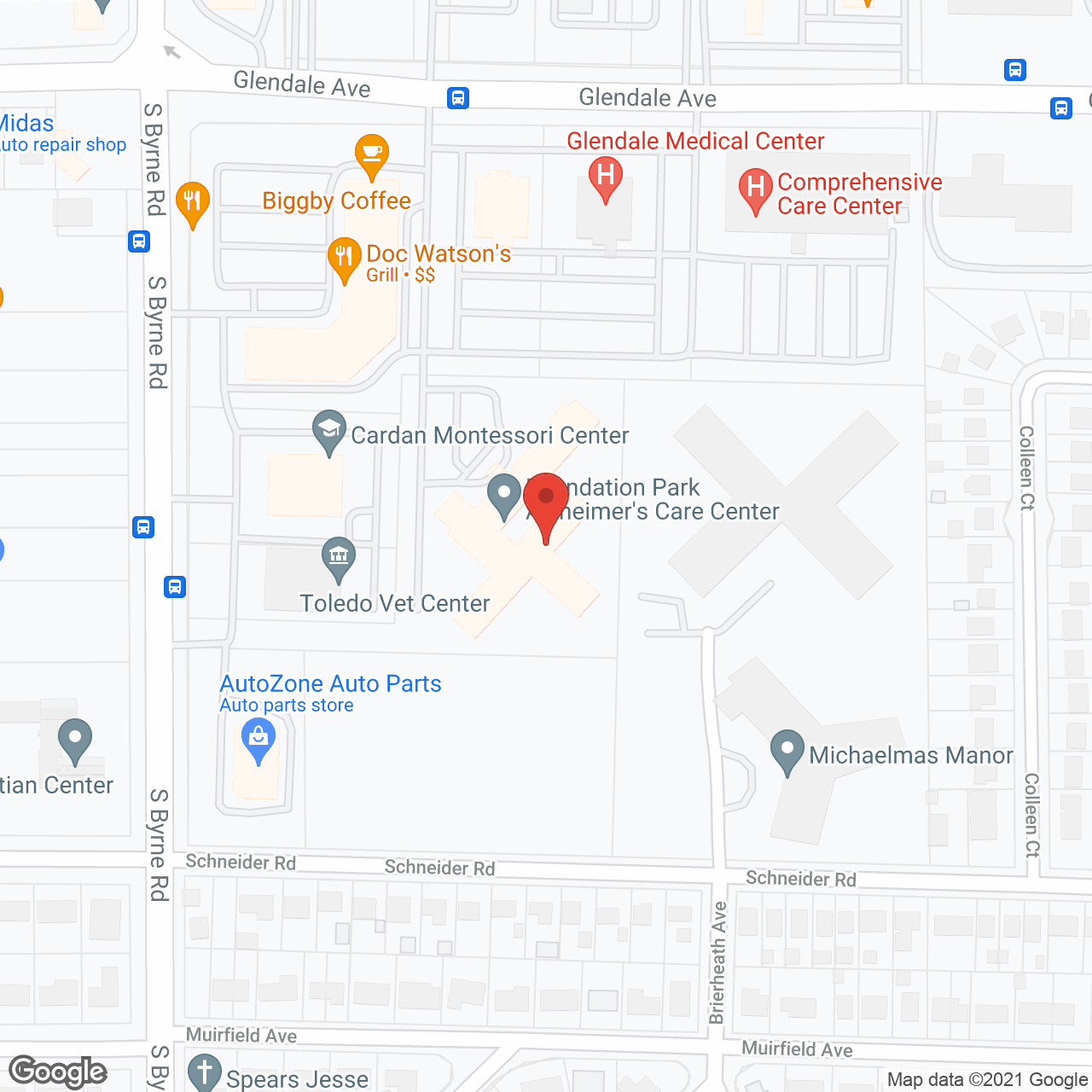 Foundation Park Care Center in google map