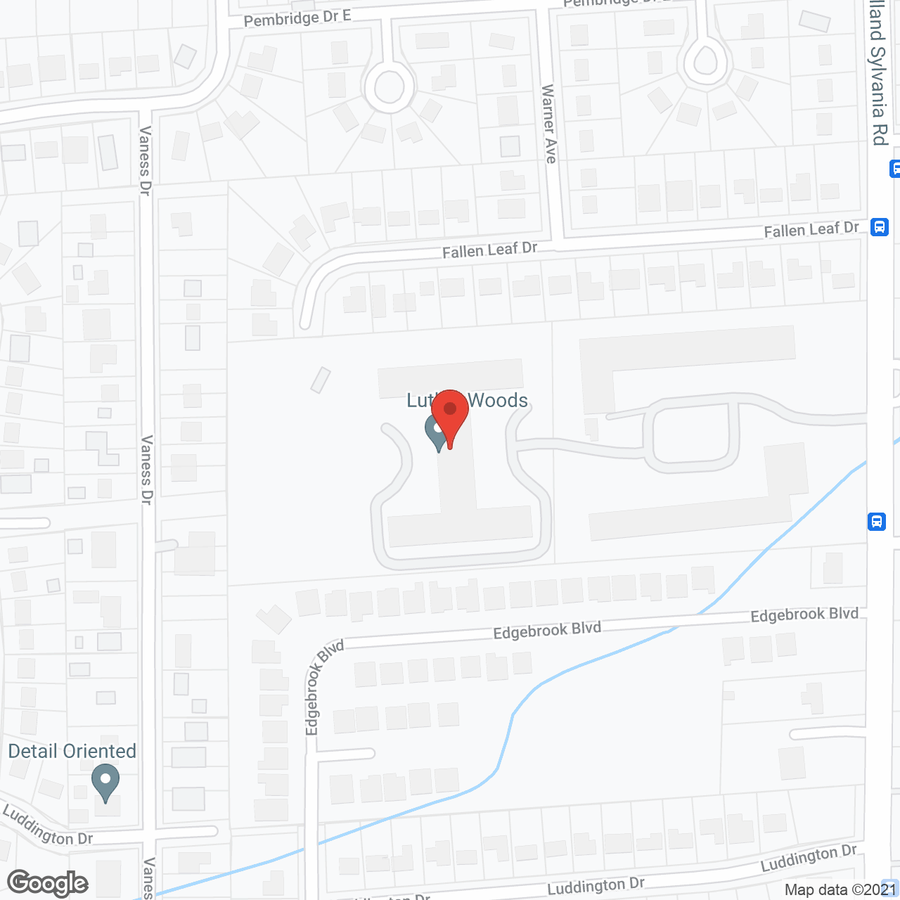Luther Woods Apartments in google map