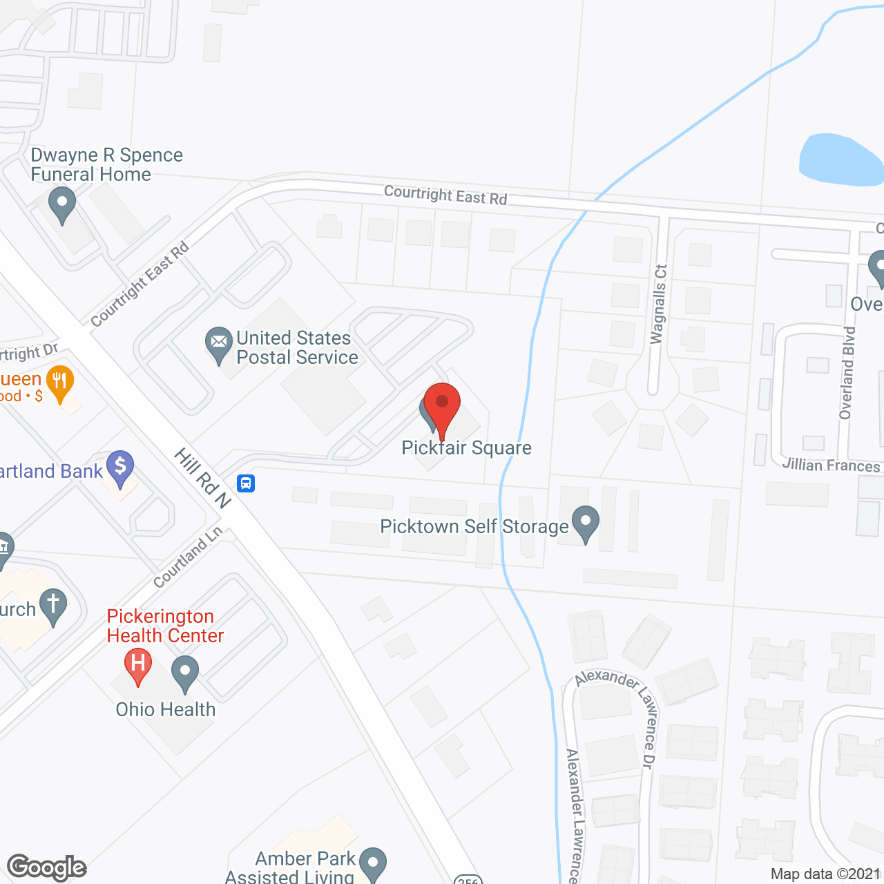 Pickfair Square in google map
