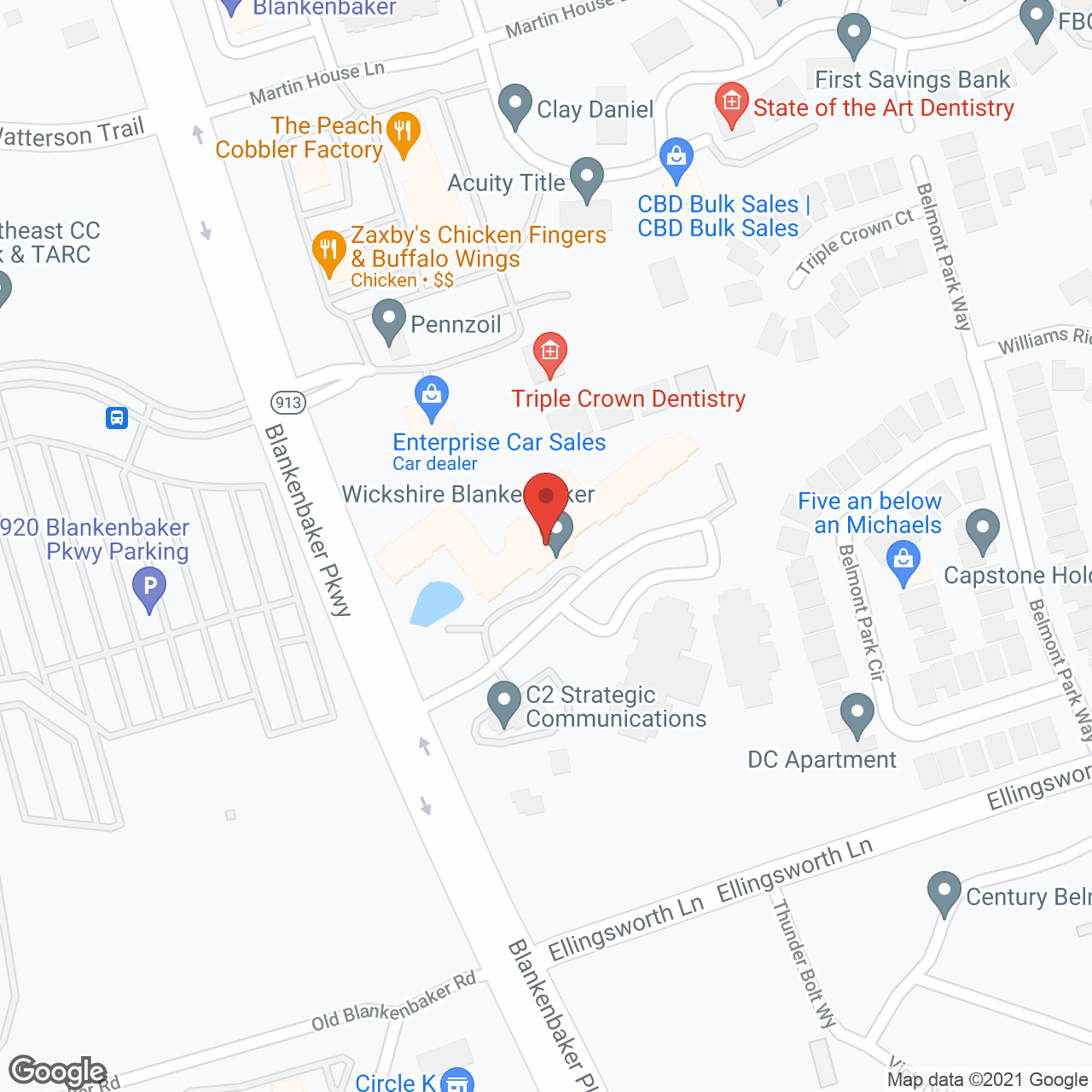 Wickshire Blankenbaker in google map