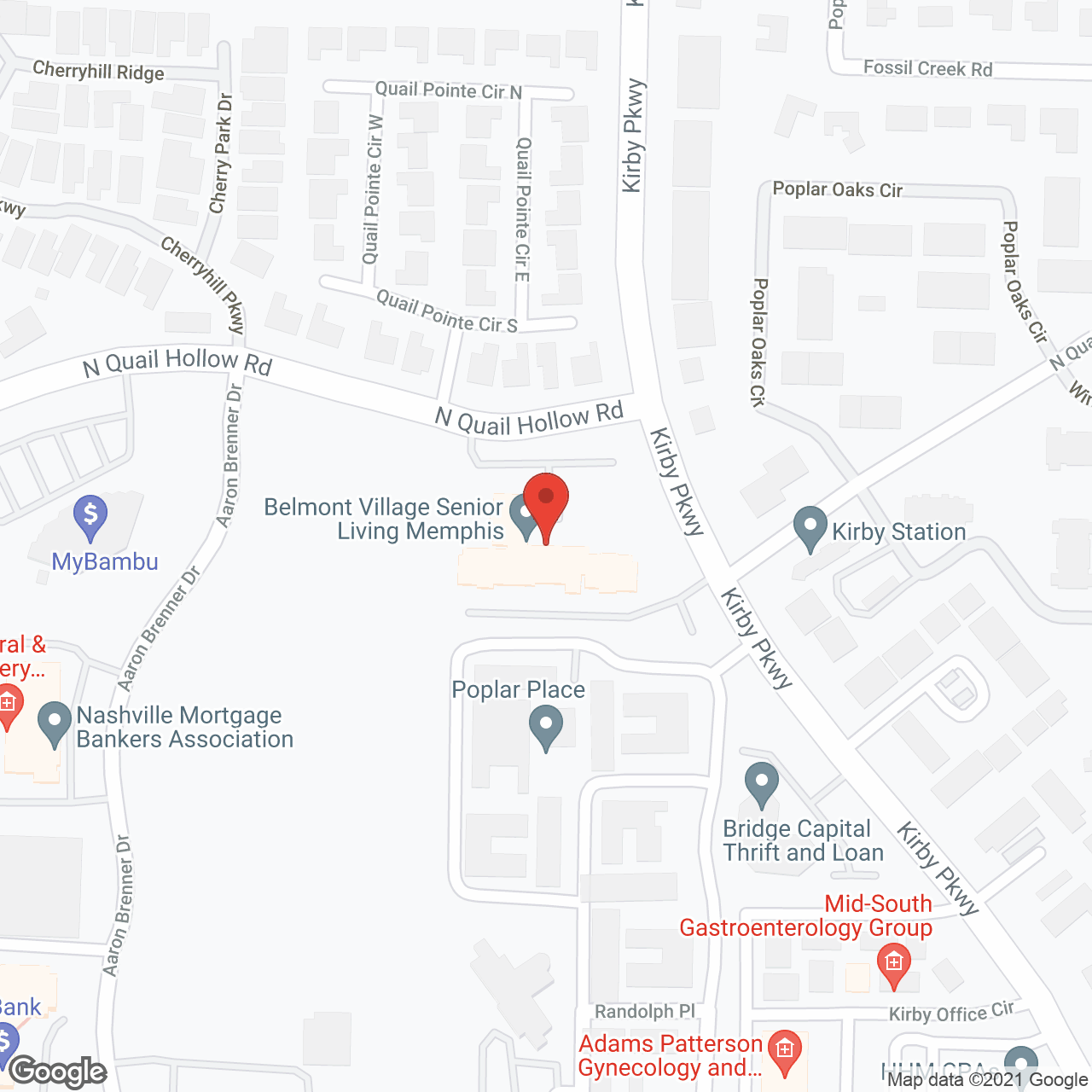 Belmont Village Memphis in google map