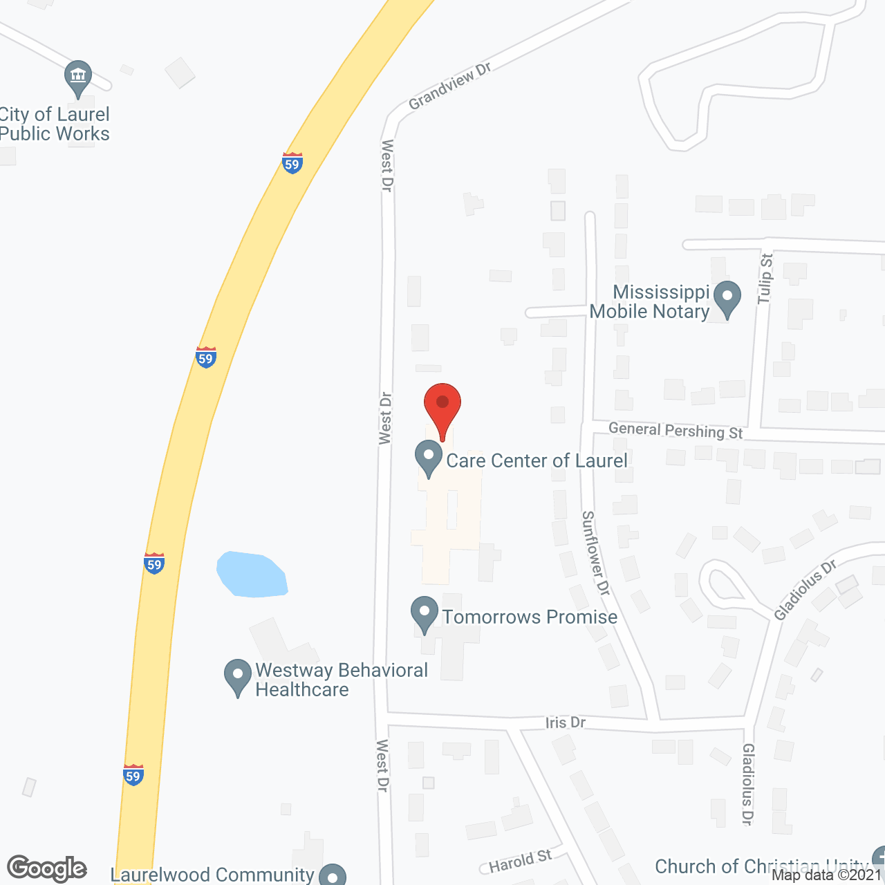 Care Center-Laurel in google map