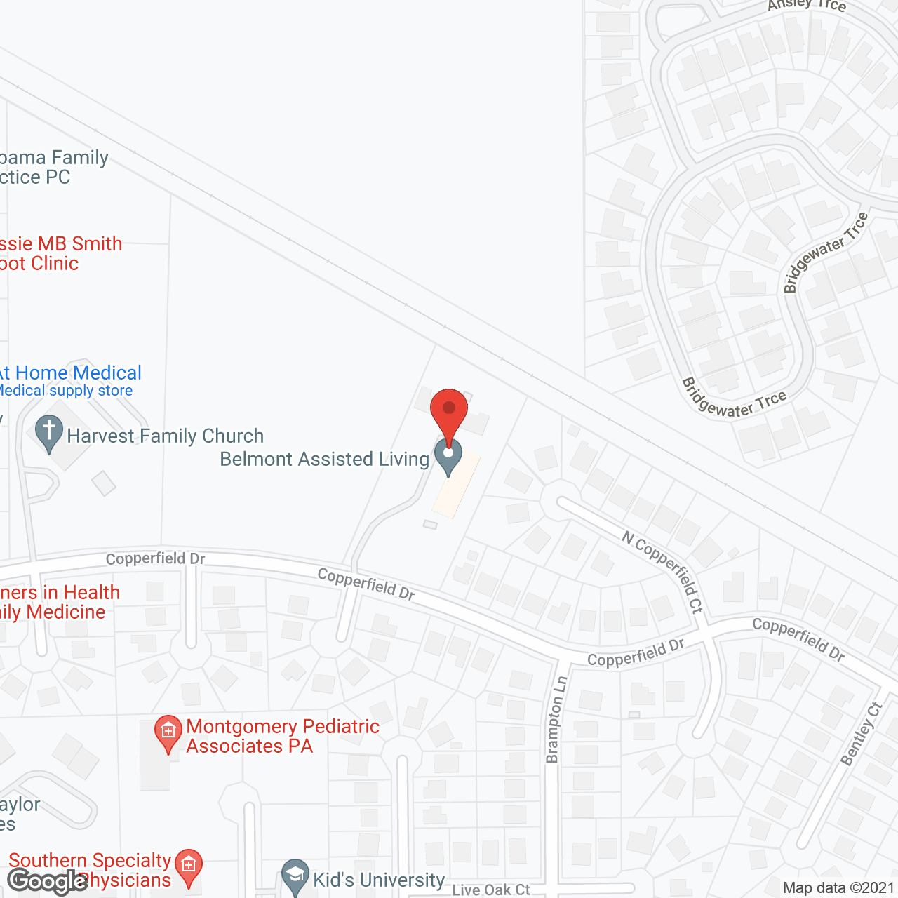 The Belmont Assisted Living in google map