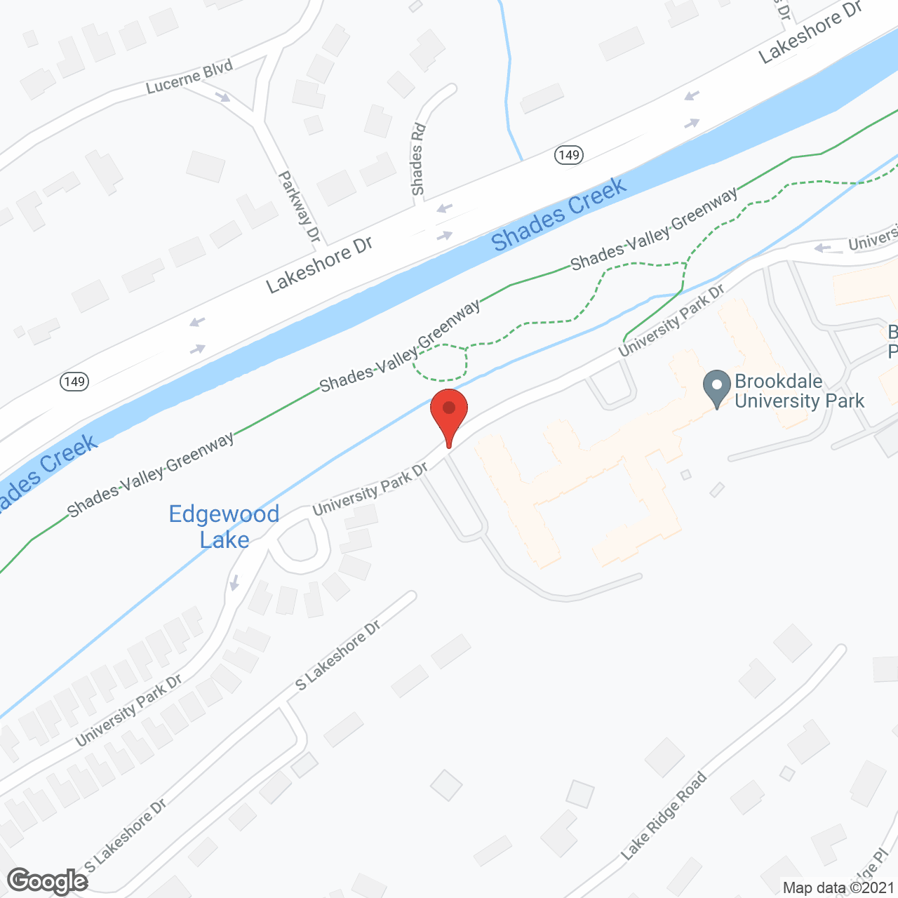 Brookdale University Park in google map