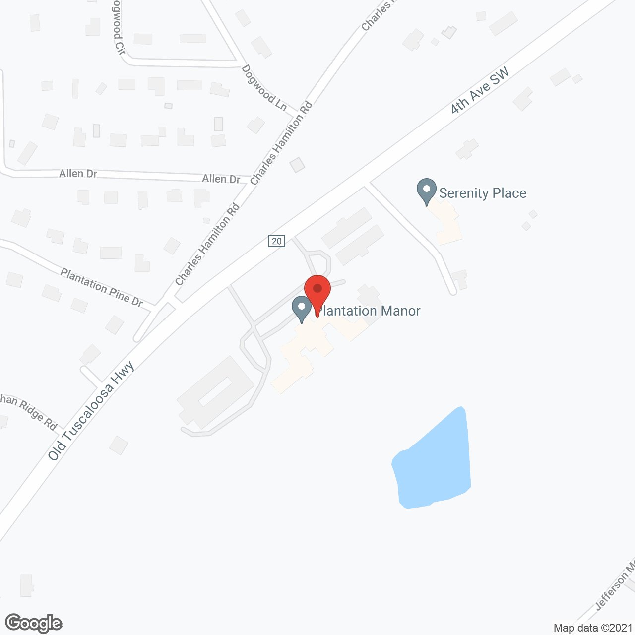 Plantation Manor in google map