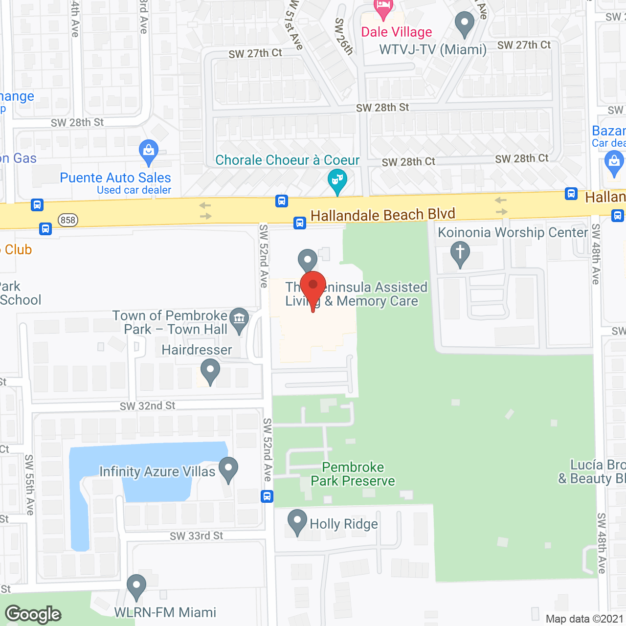 The Peninsula Assisted Living and Memory Care in google map