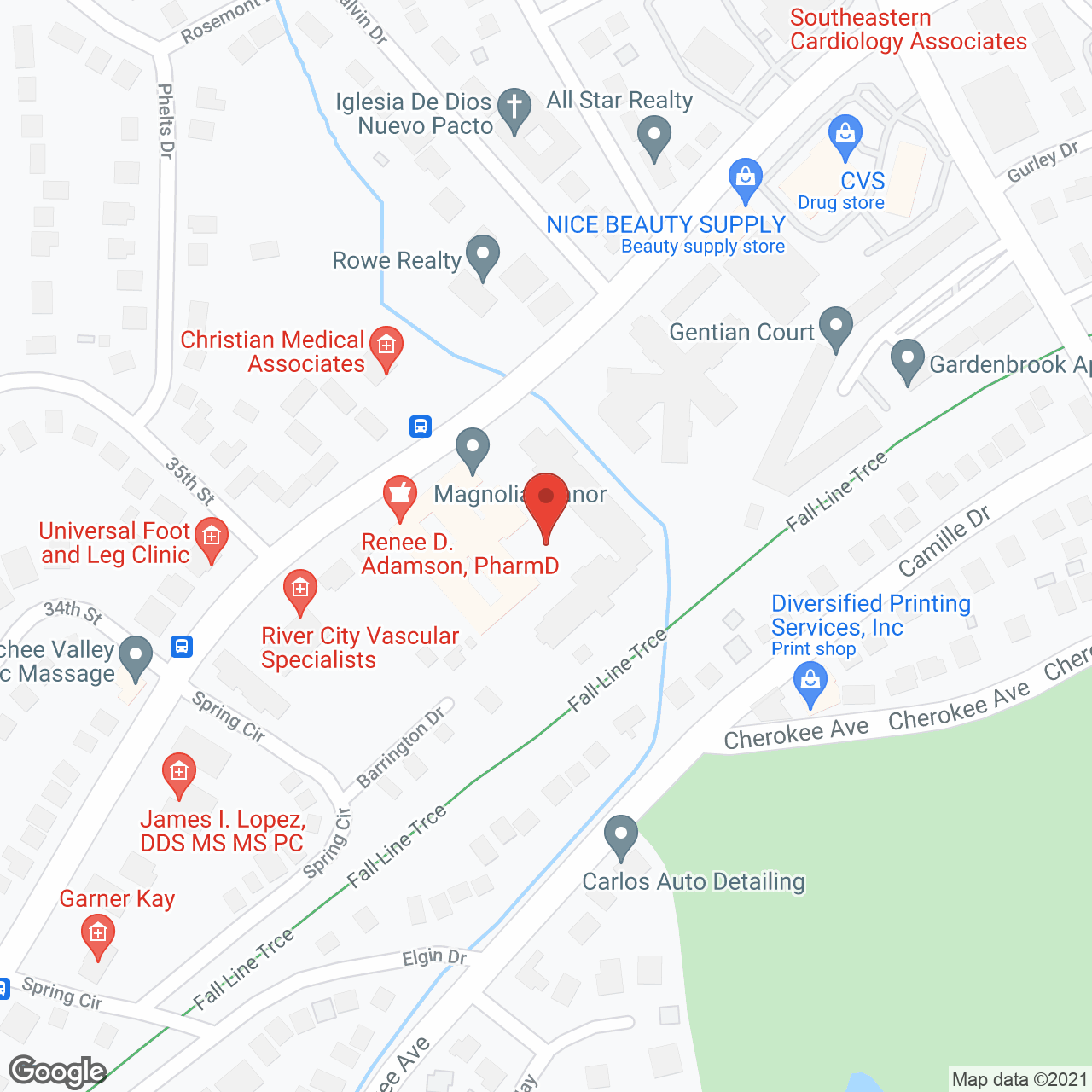 Magnolia Manor in google map