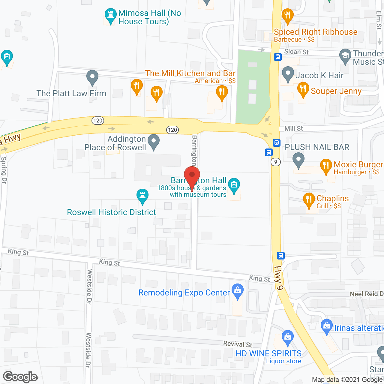 Addington Place of Roswell in google map