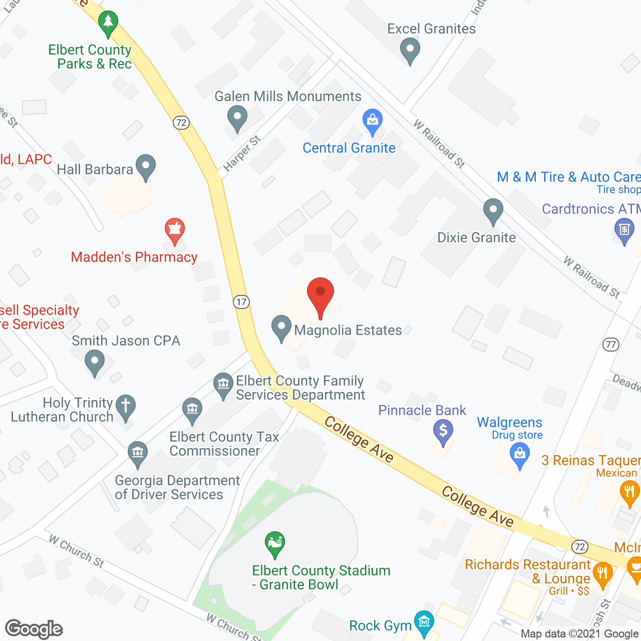 Magnolia Estates in google map