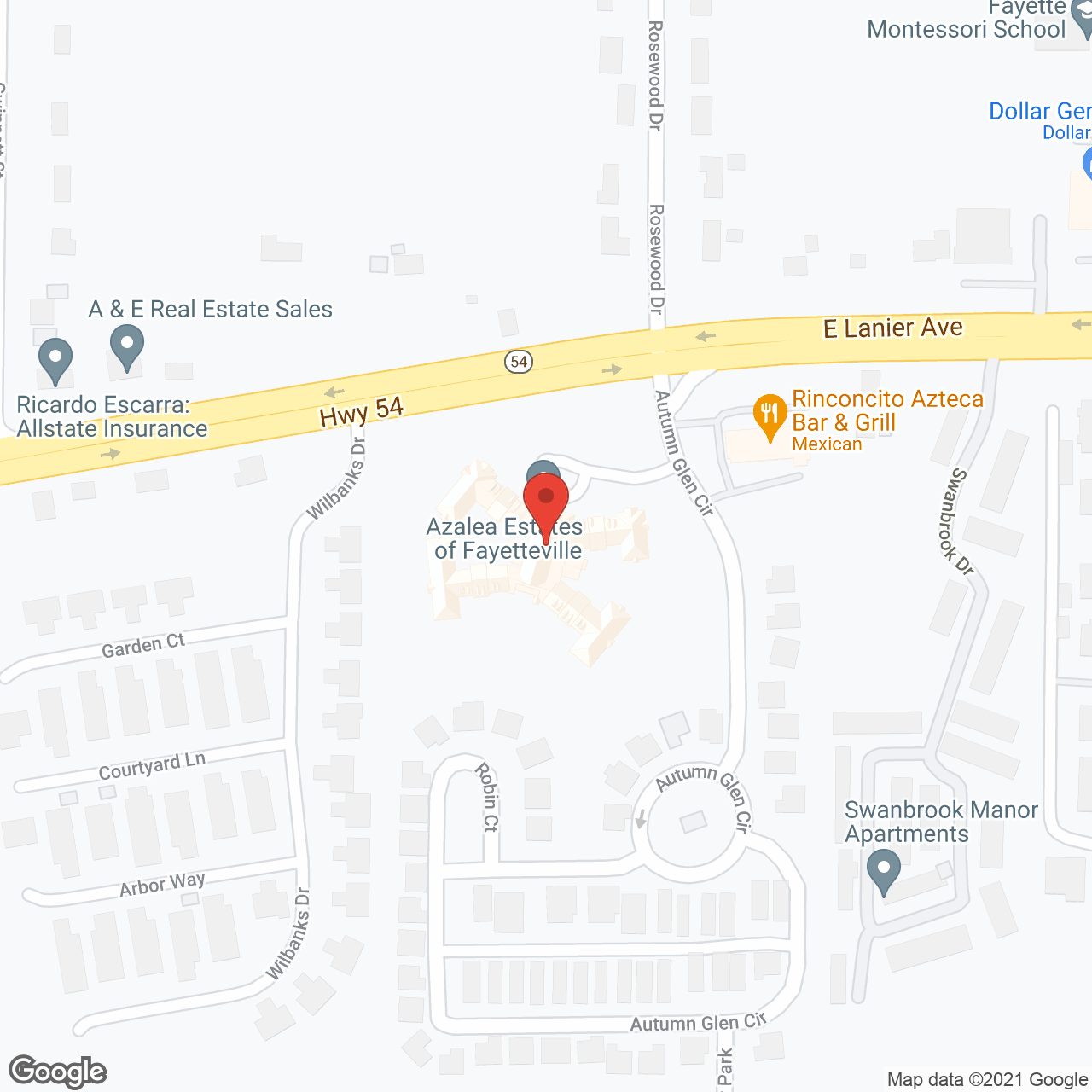 Azalea Estates of Fayetteville in google map