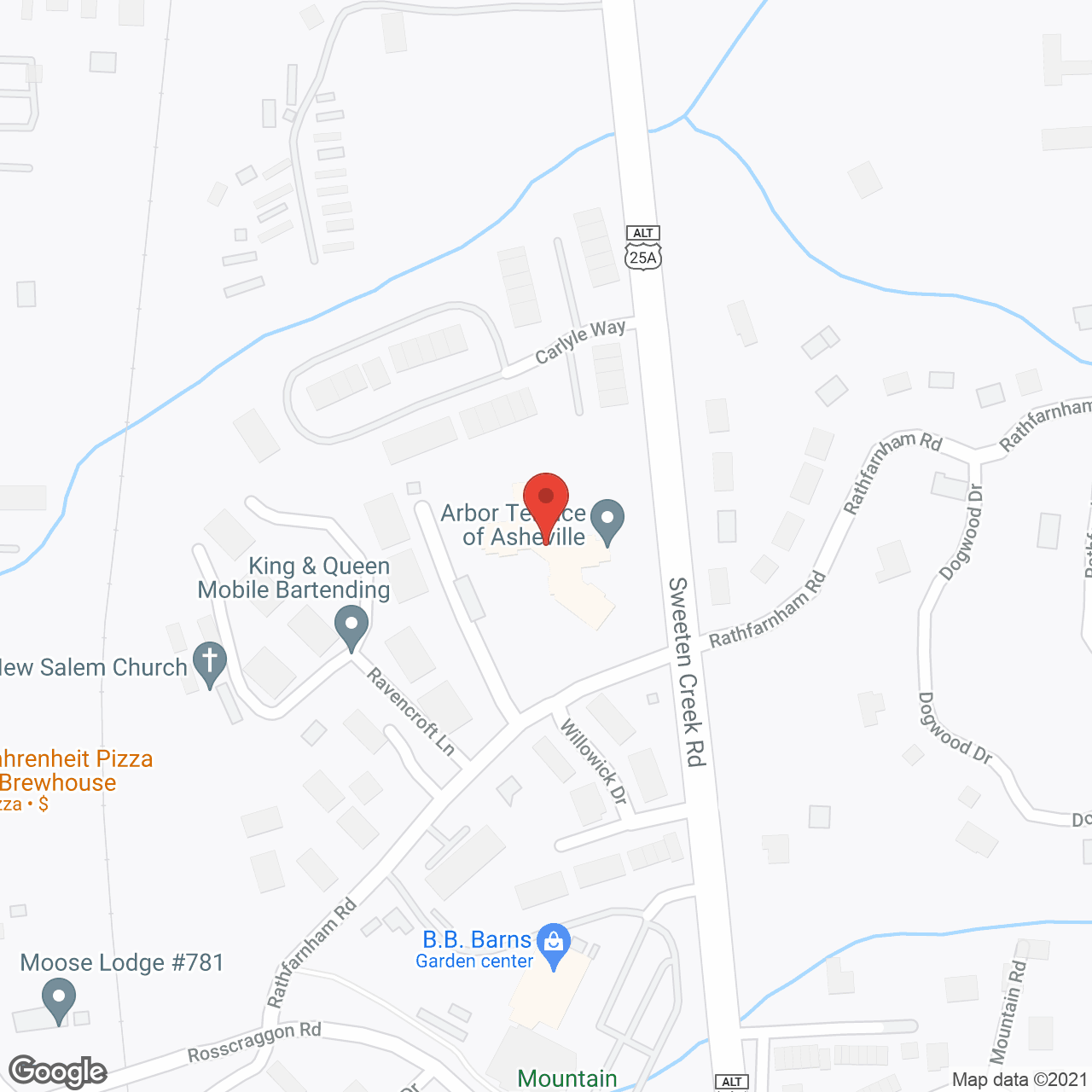 Arbor Terrace of Asheville in google map