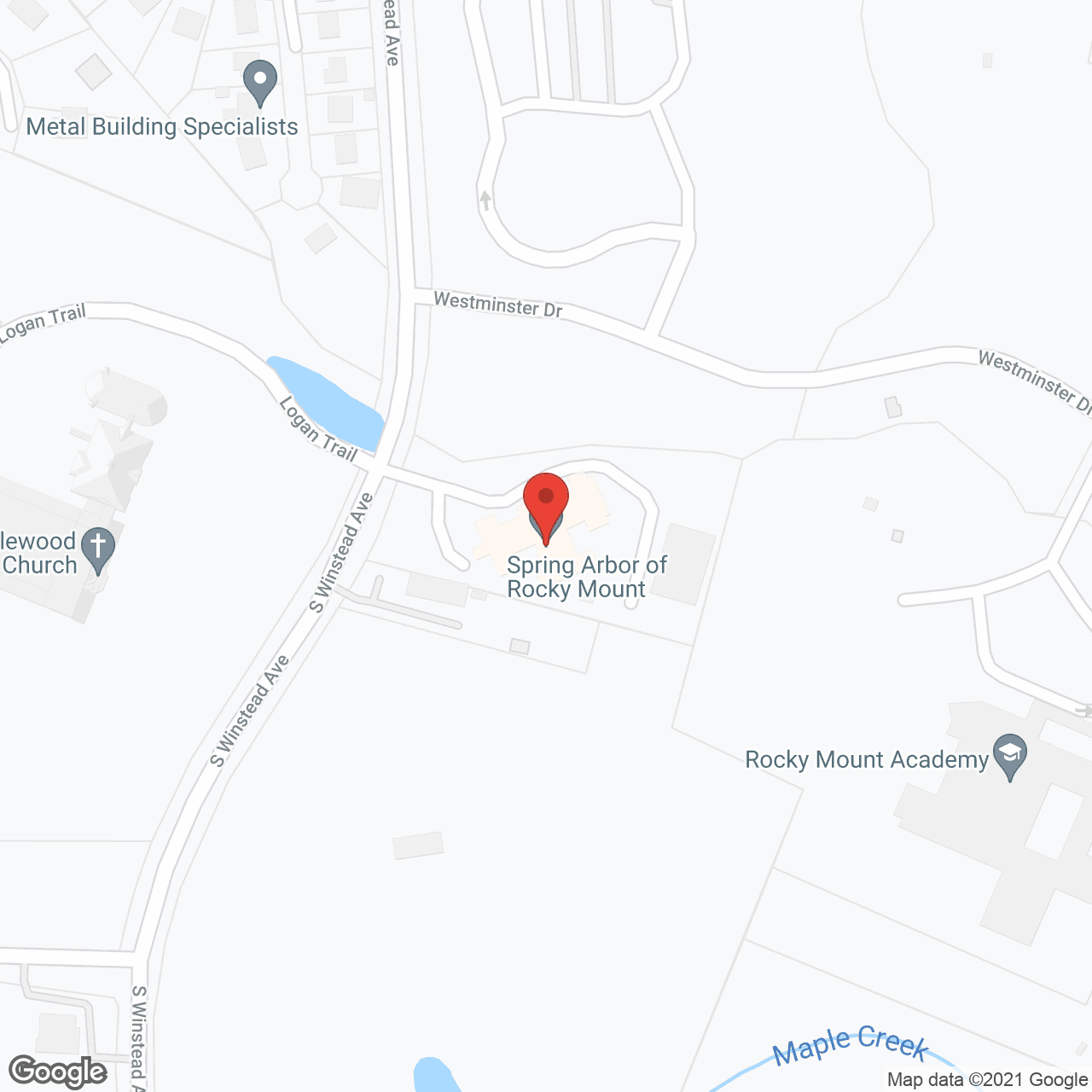 Spring Arbor of Rocky Mount in google map