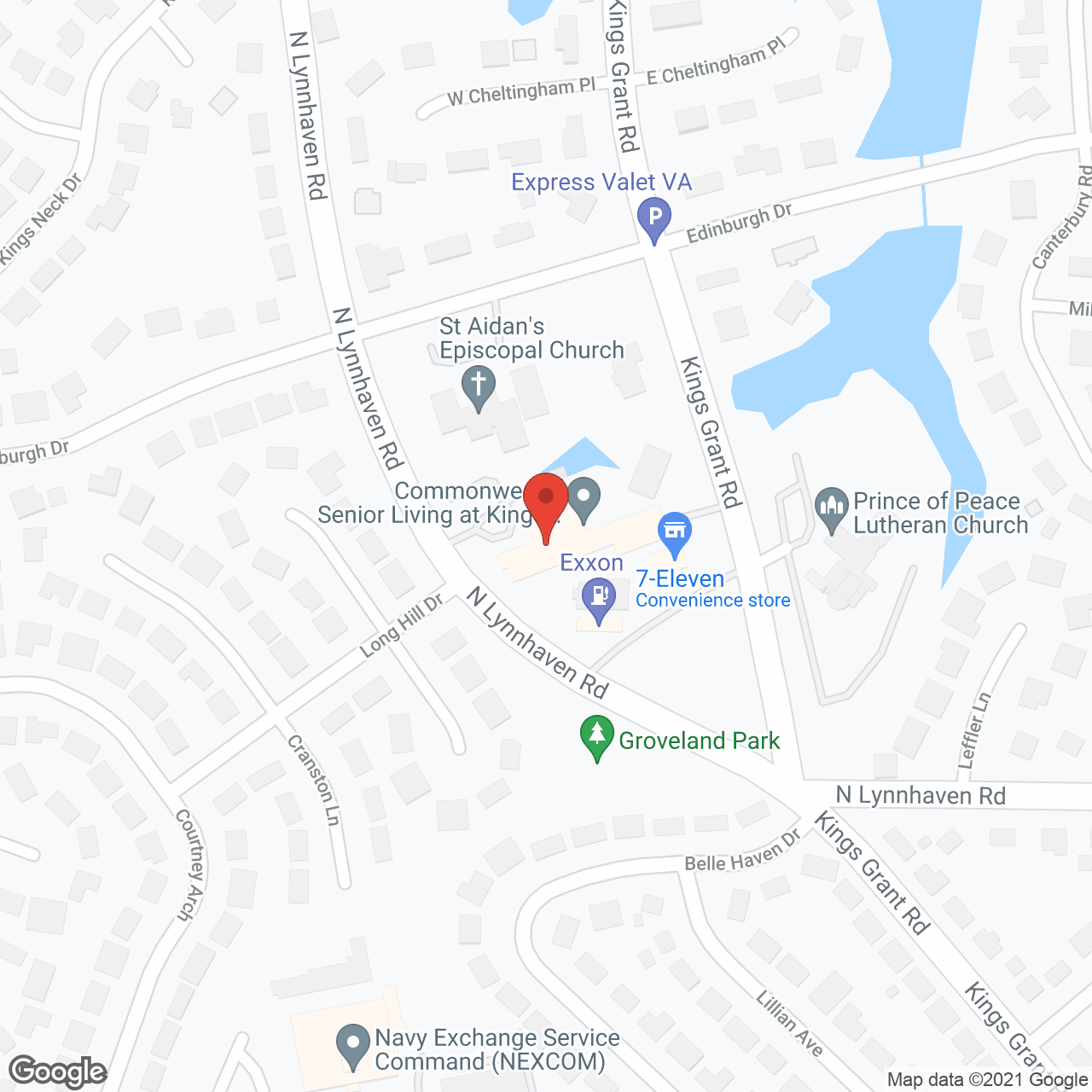 Commonwealth Senior Living at King's Grant House in google map