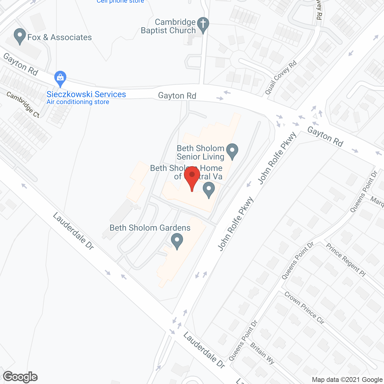 Parkside at Beth Sholom in google map