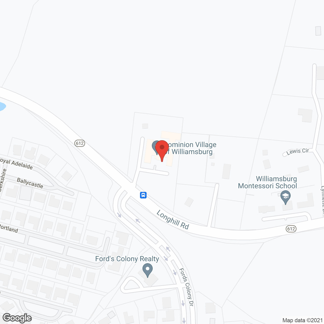 Dominion Village Williamsburg in google map