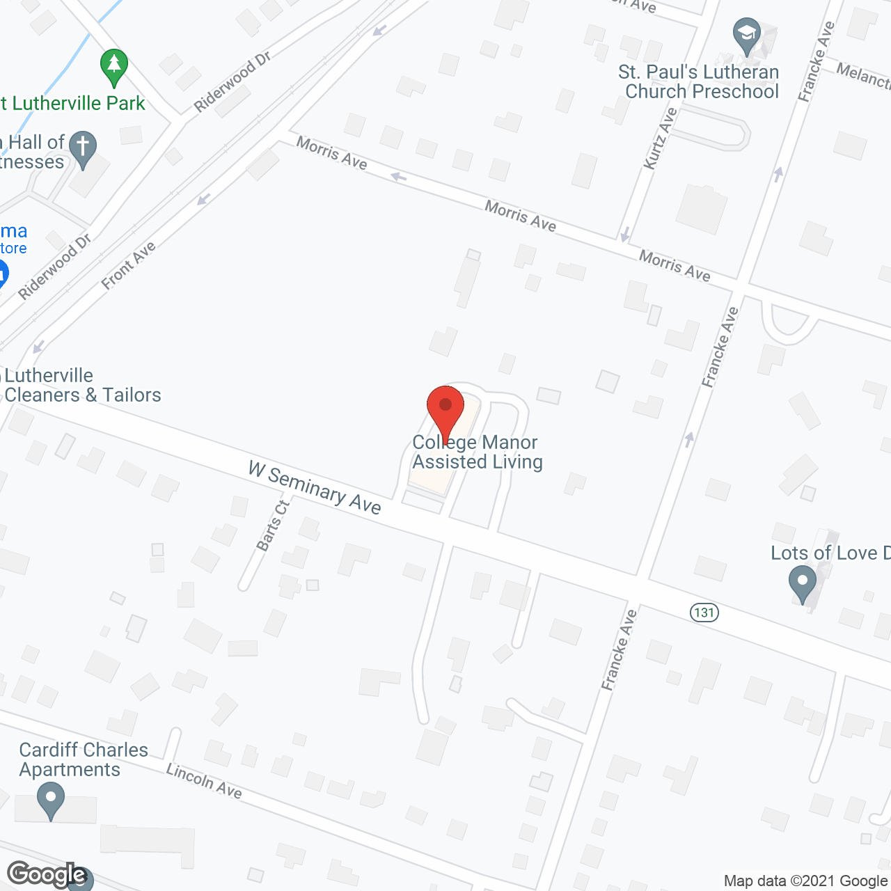 College Manor in google map