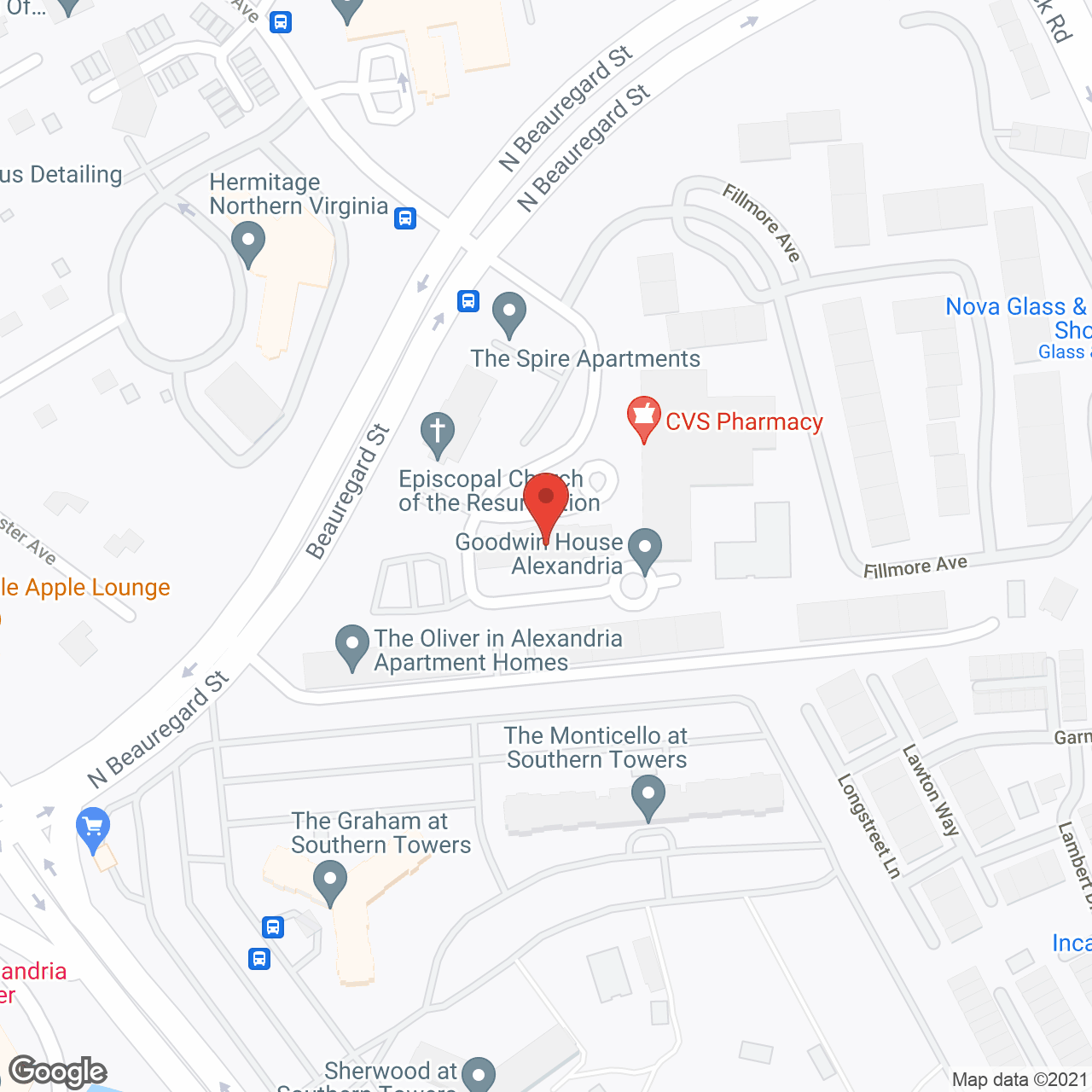 Goodwin House Alexandria in google map