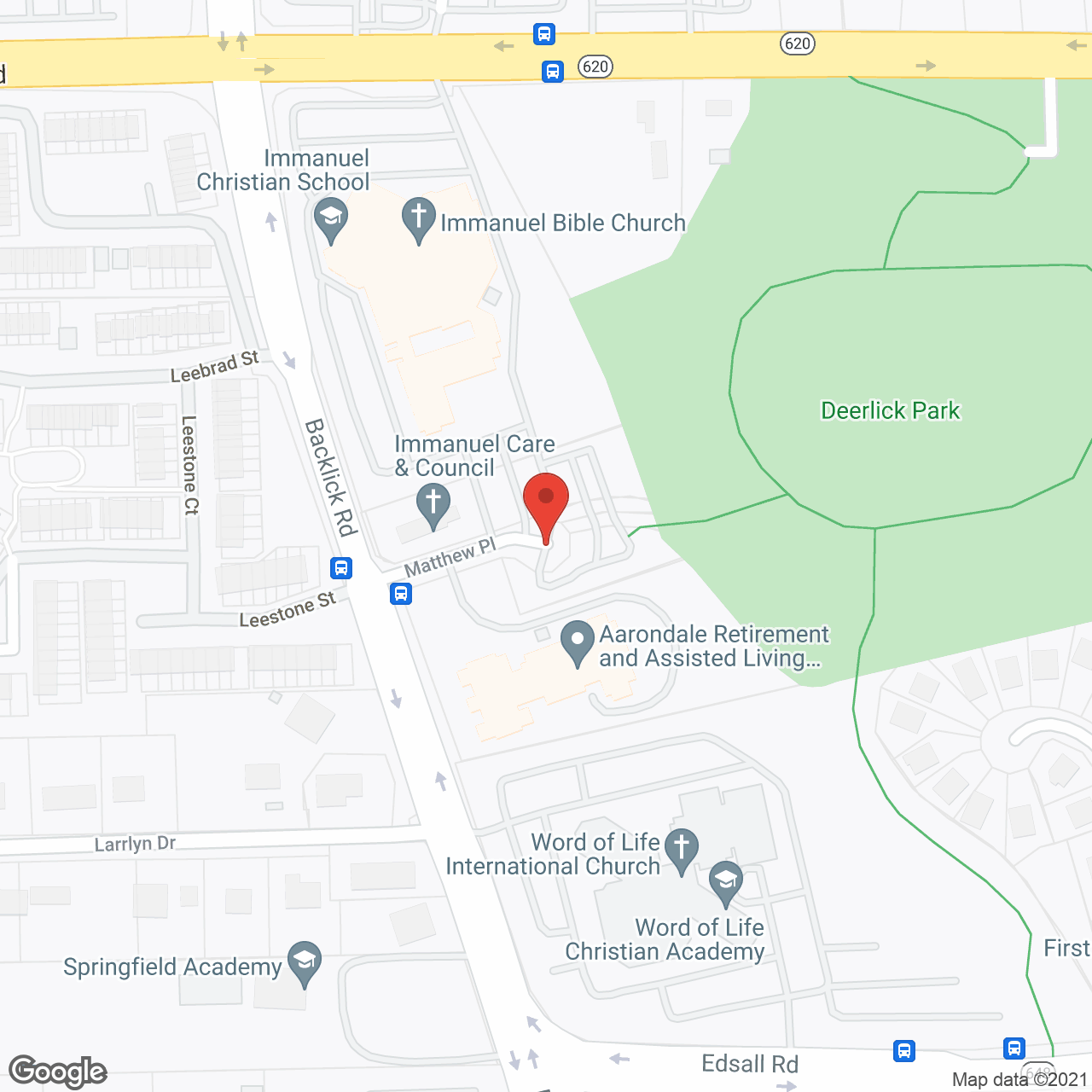 Aarondale Community in google map