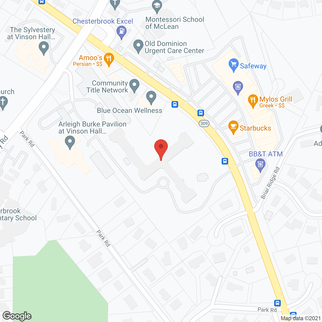Vinson Hall in google map