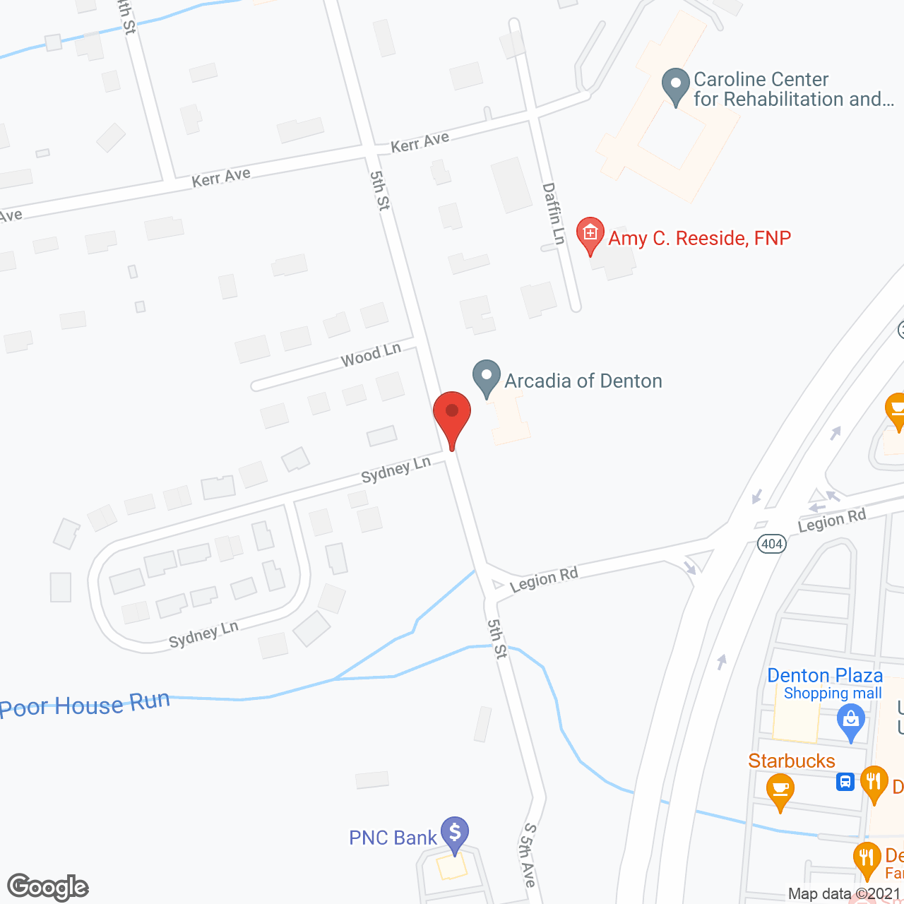 Arcadia of Denton in google map