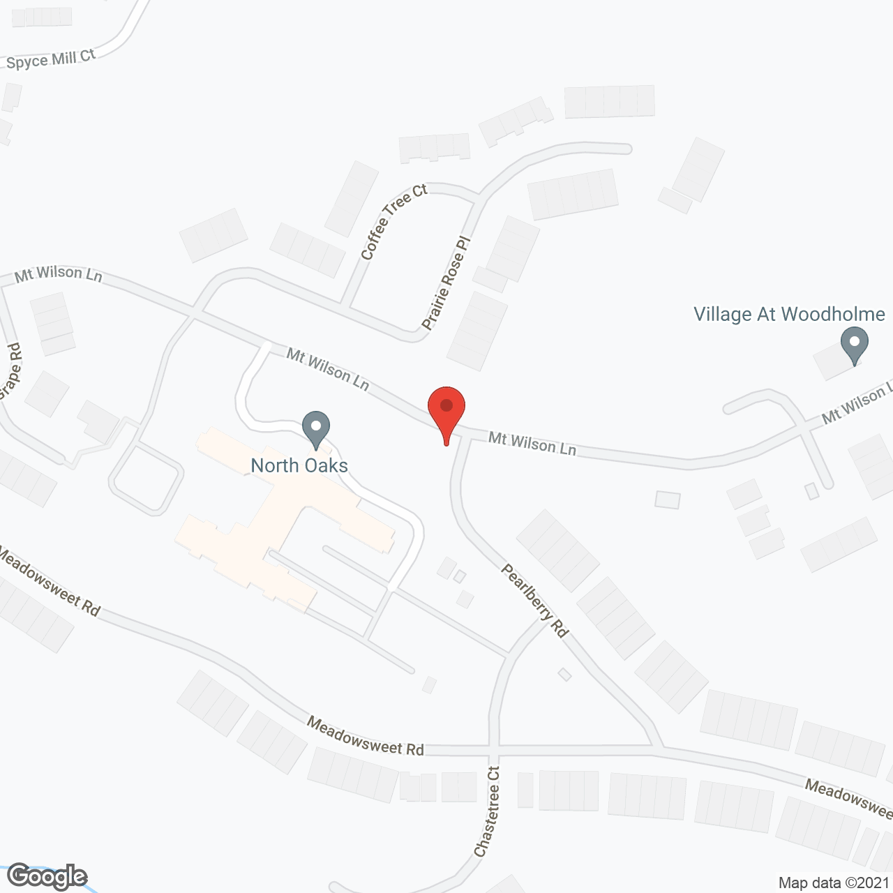 North Oaks,  a CCRC in google map