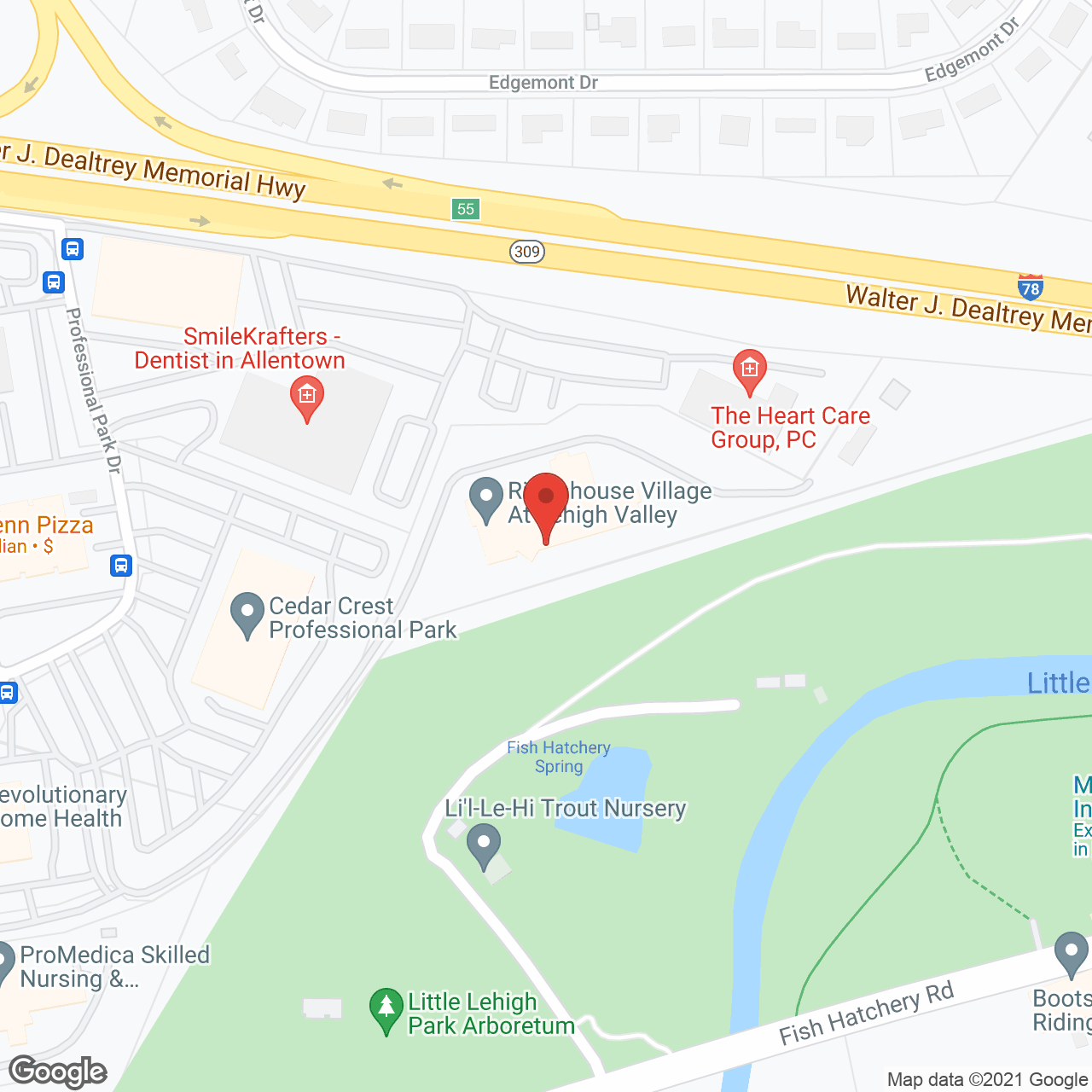 Rittenhouse Village at Lehigh Valley in google map