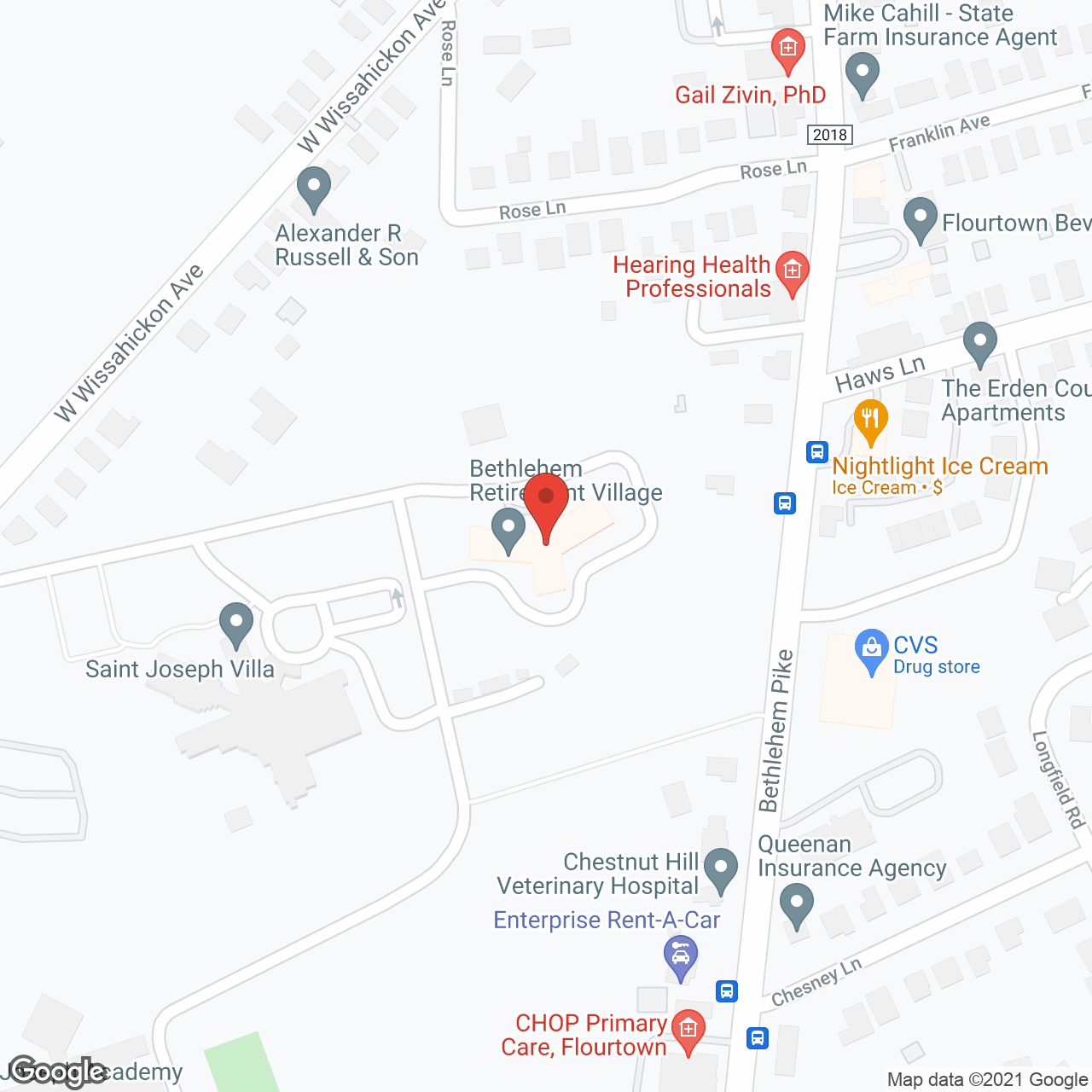 Bethlehem Retirement Village in google map