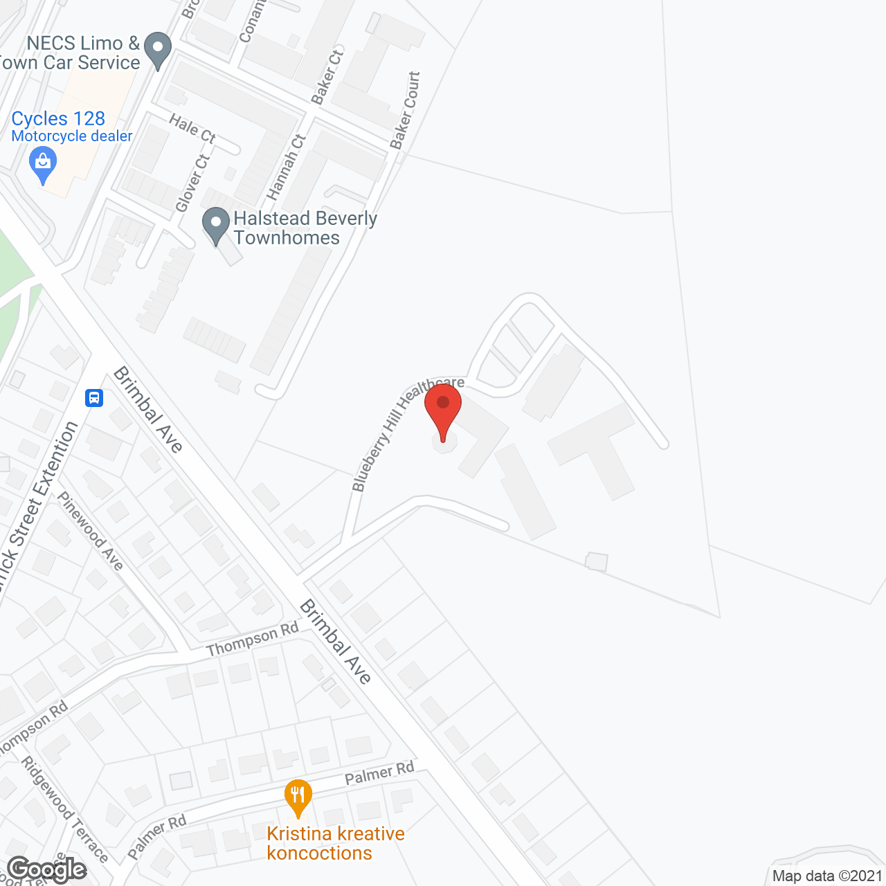 Blueberry Hill Rehabilitation & Healthcare Center in google map