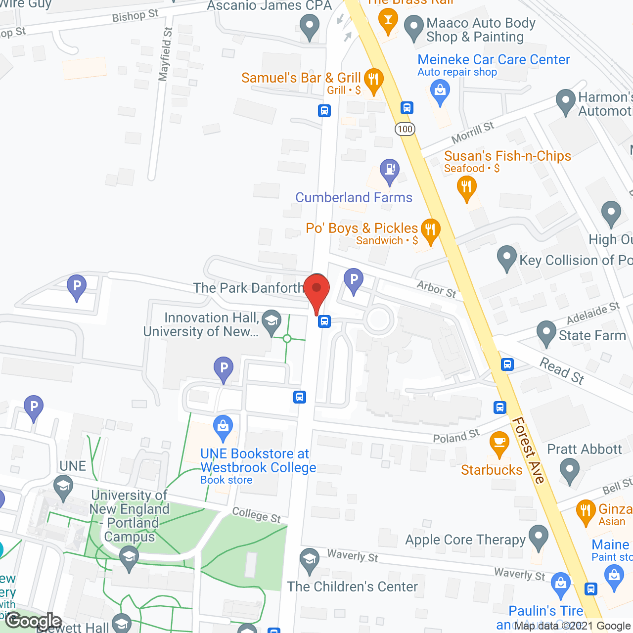 The Park Danforth in google map