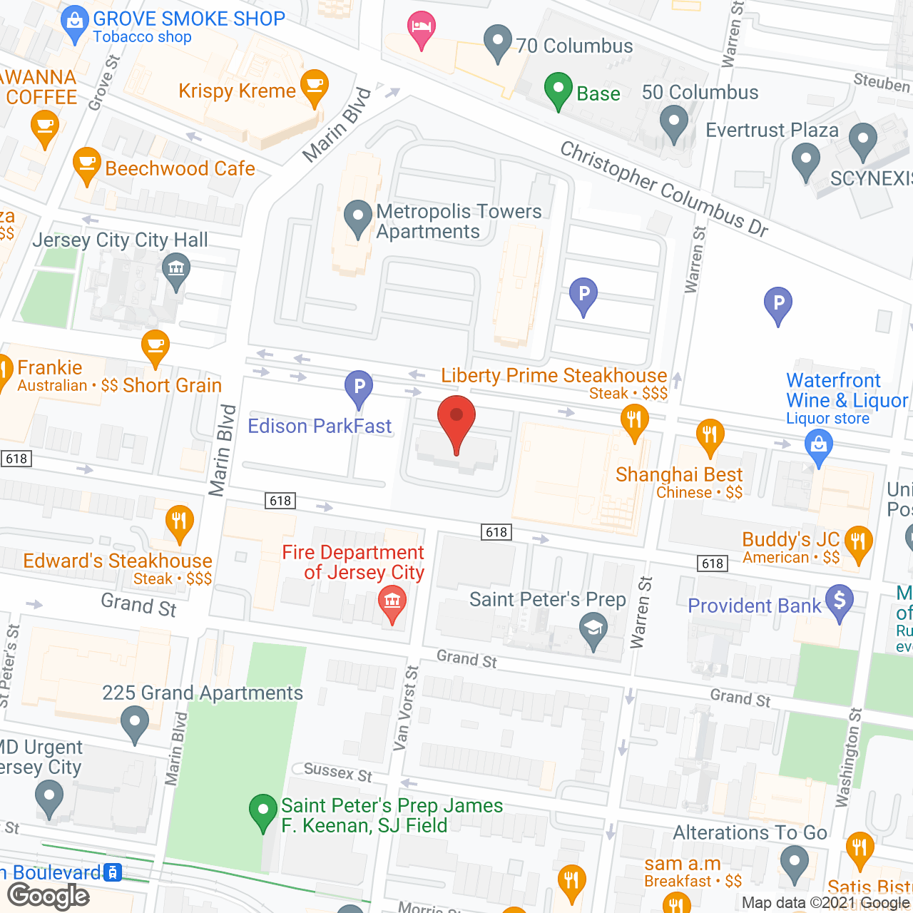 Montgomery Towers in google map
