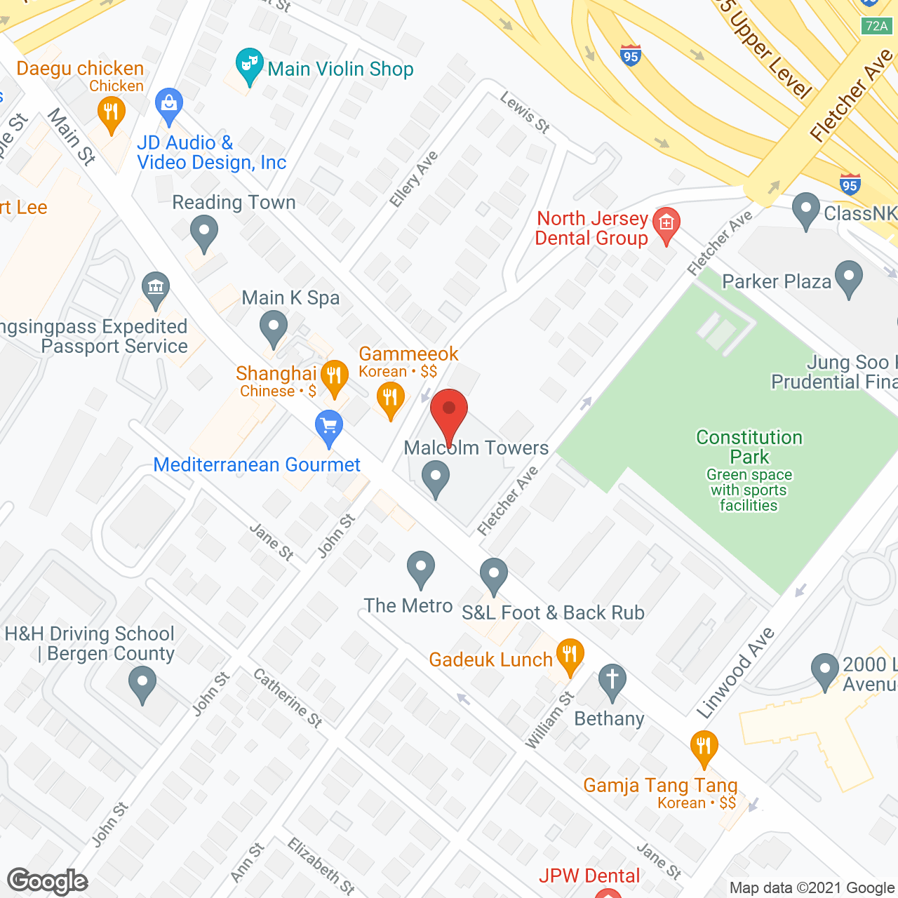 Malcolm Towers in google map