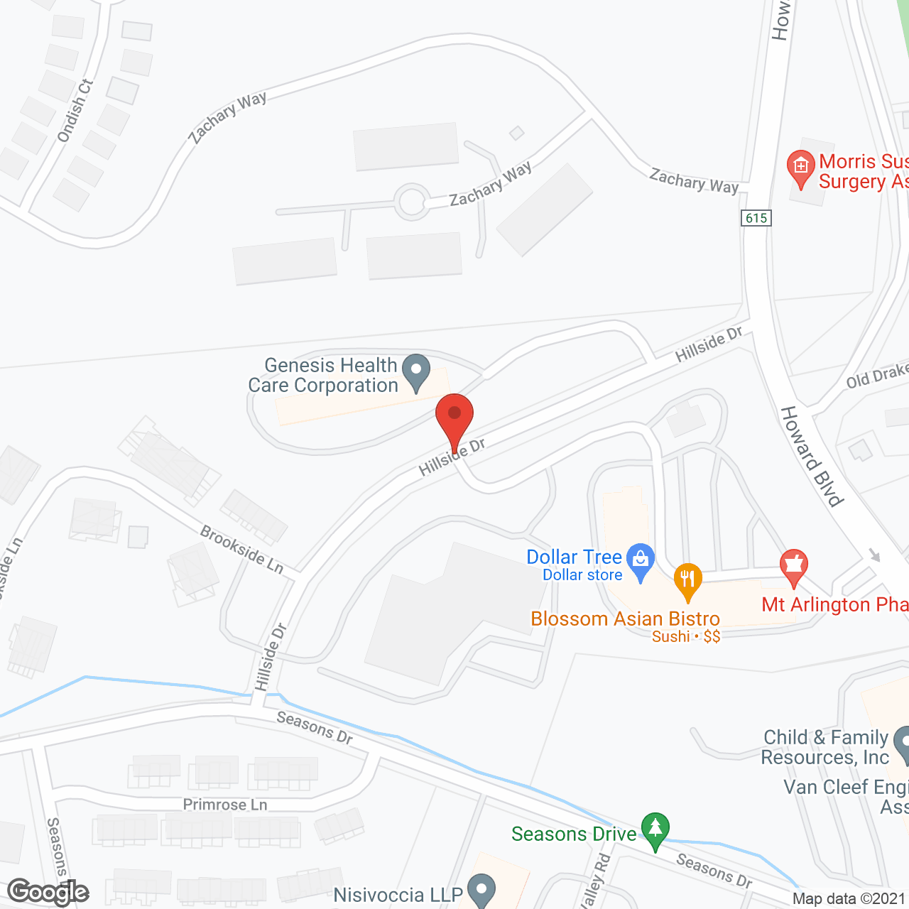 Mt Arlington Senior Living in google map