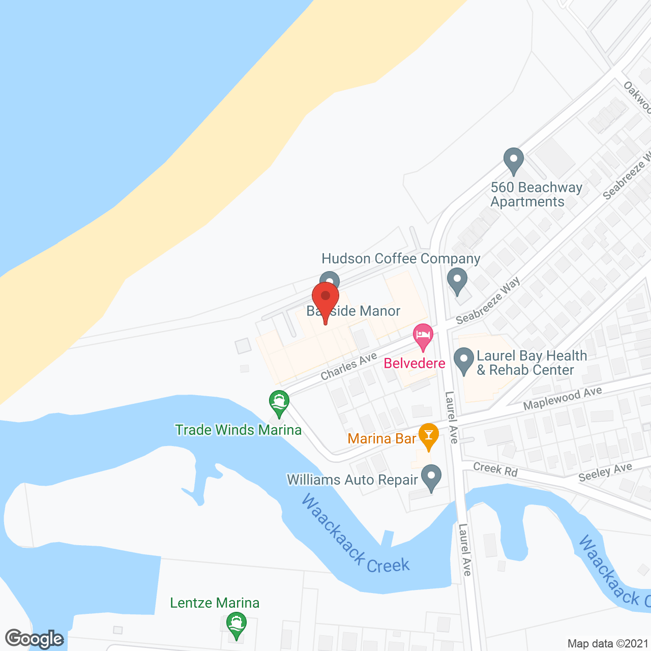 Bayside Manor in google map