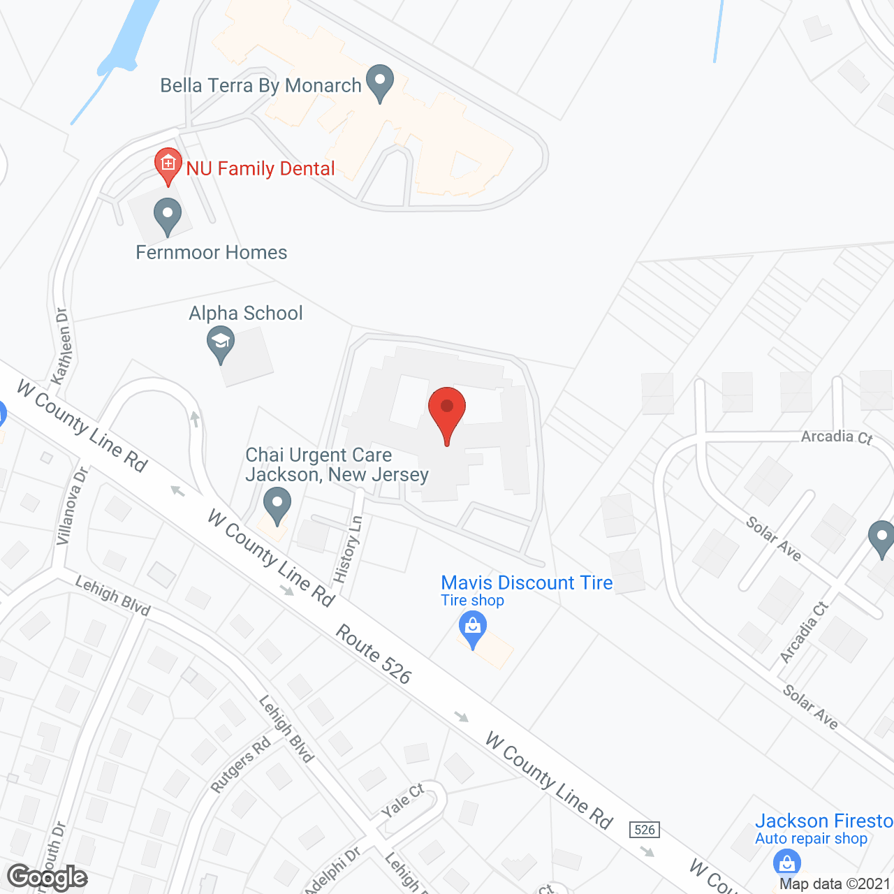 CareOne at Jackson in google map