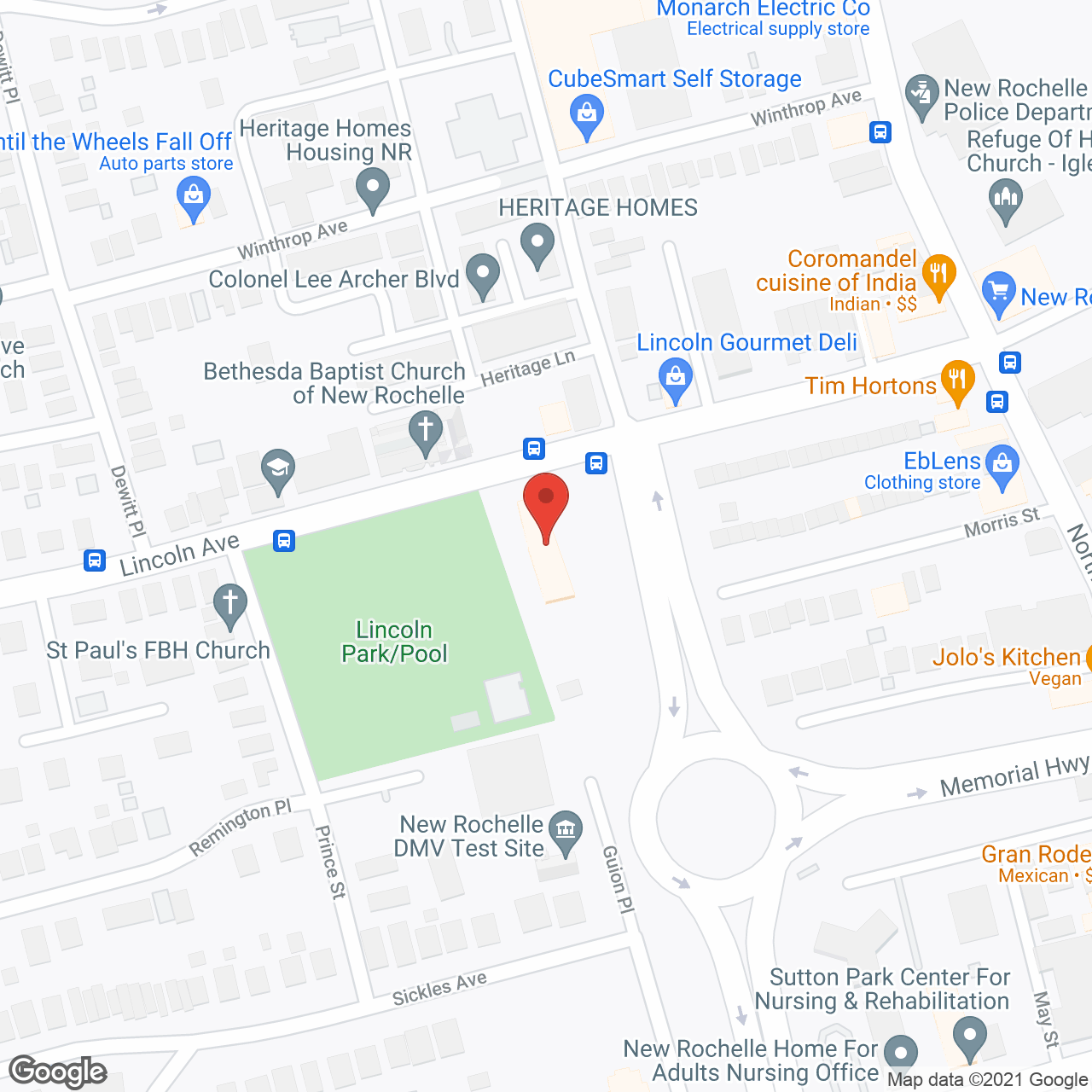 Lincoln Towers Senior Citizens in google map