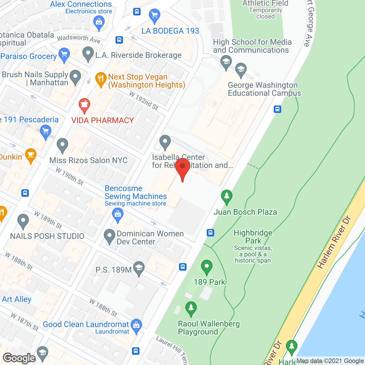 Isabella Geriatric Center in google map