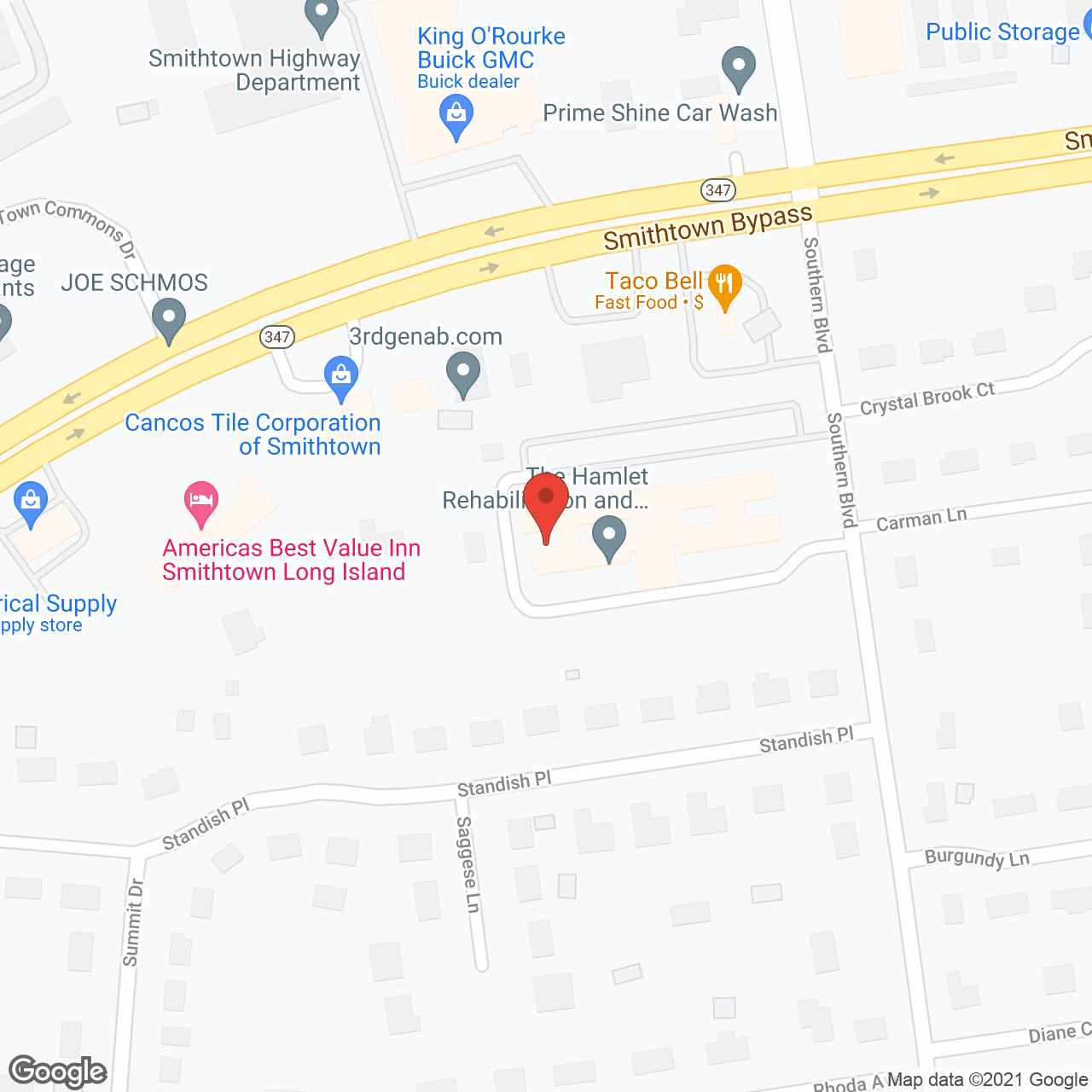 The Hamlet Rehabilitation and Heath Care Center at Nesconset in google map
