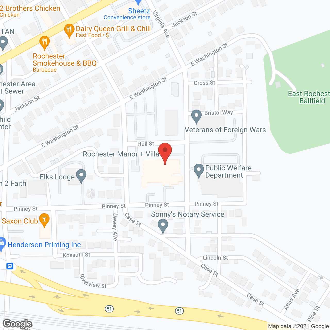 Rochester Villa in google map