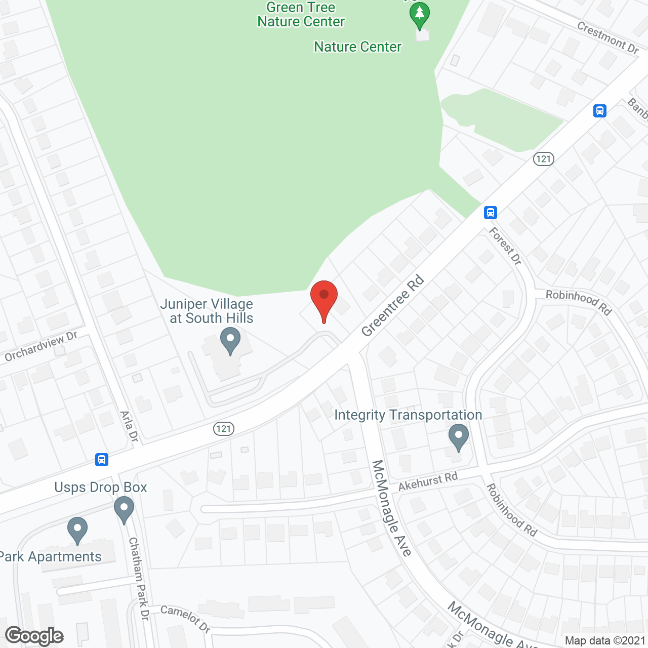 Juniper Village at South Hills in google map