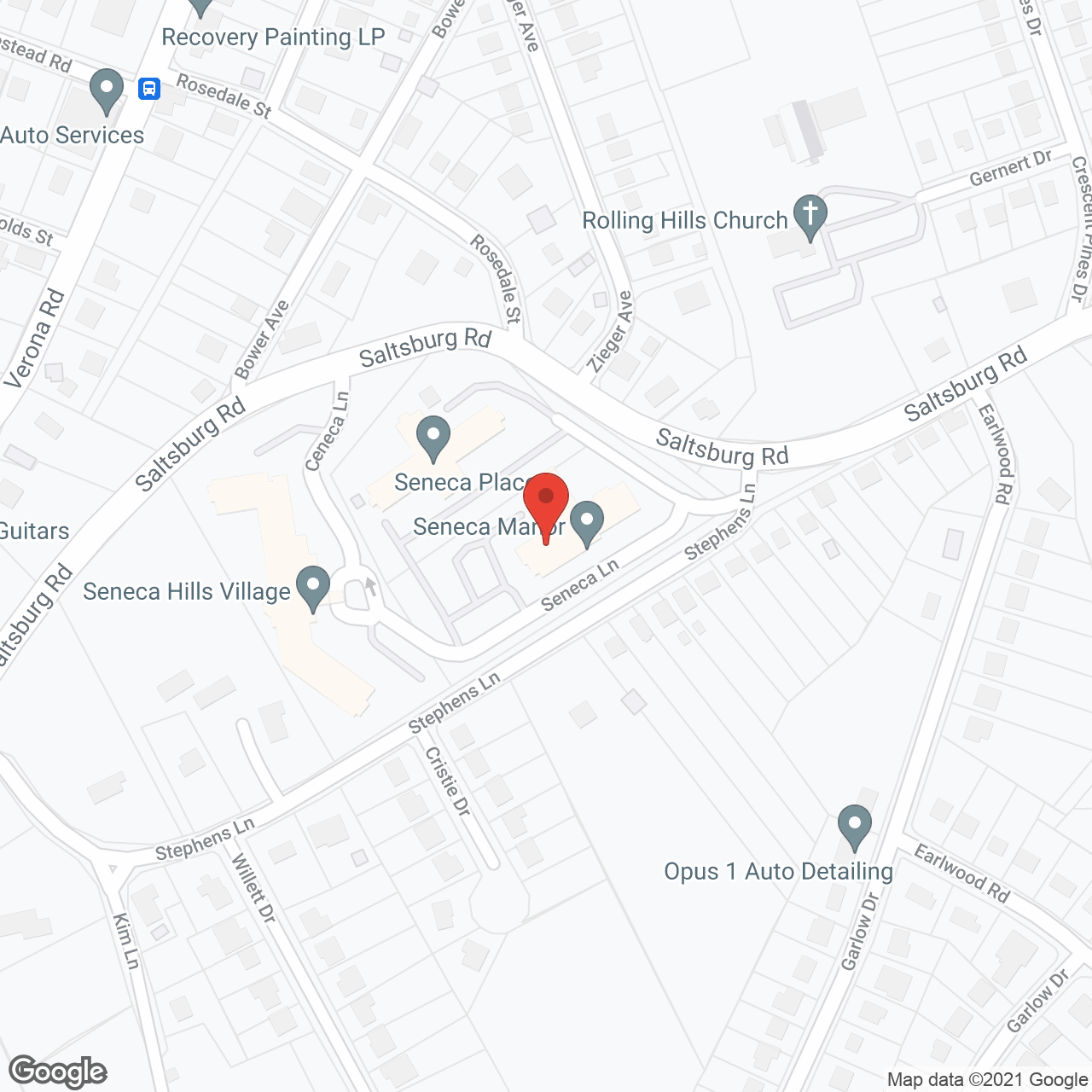 Seneca Manor in google map